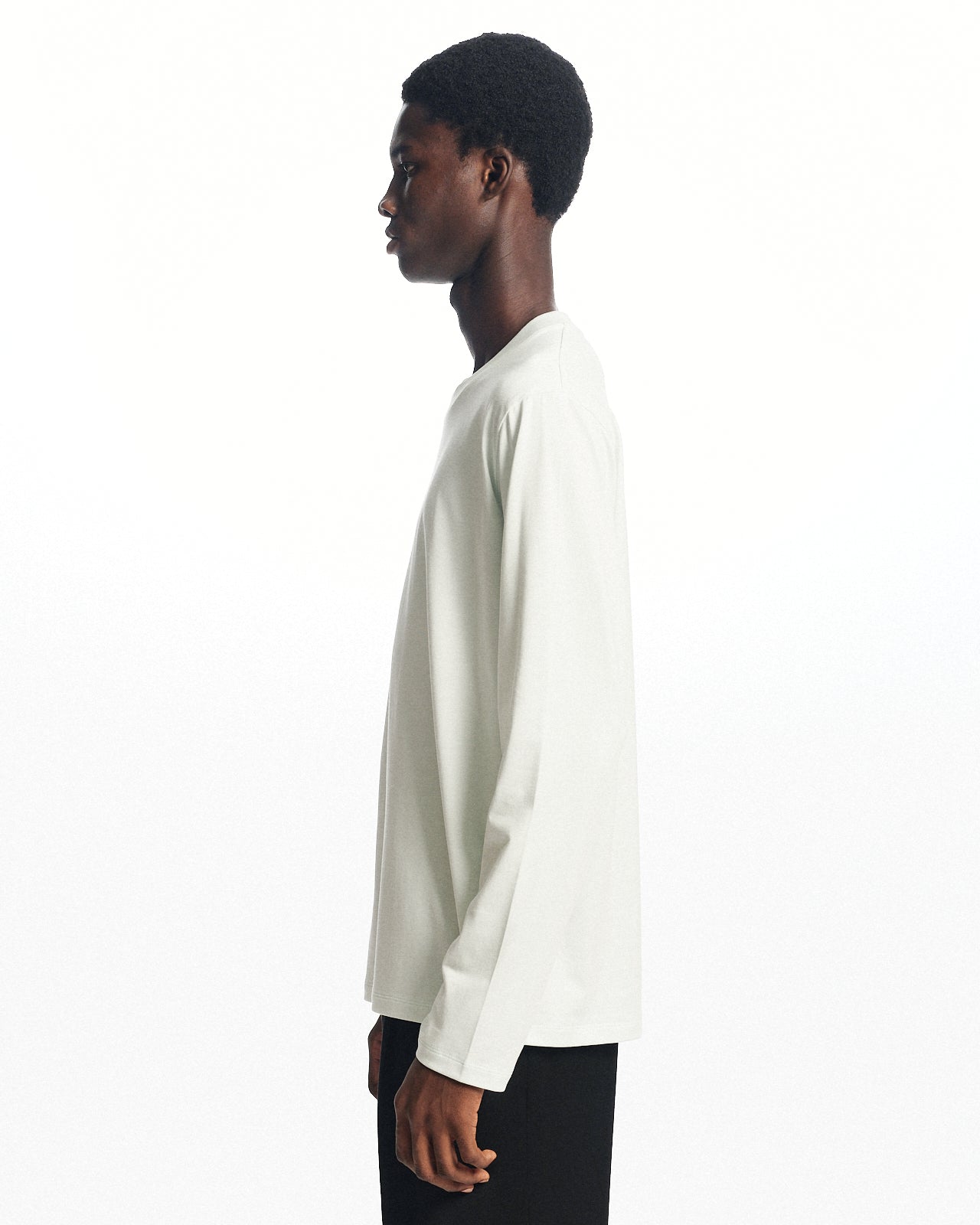 オーガニックGIZA 80/3 天竺 サバイバルクロス® / レギュラーフィットTee L/S, Ice