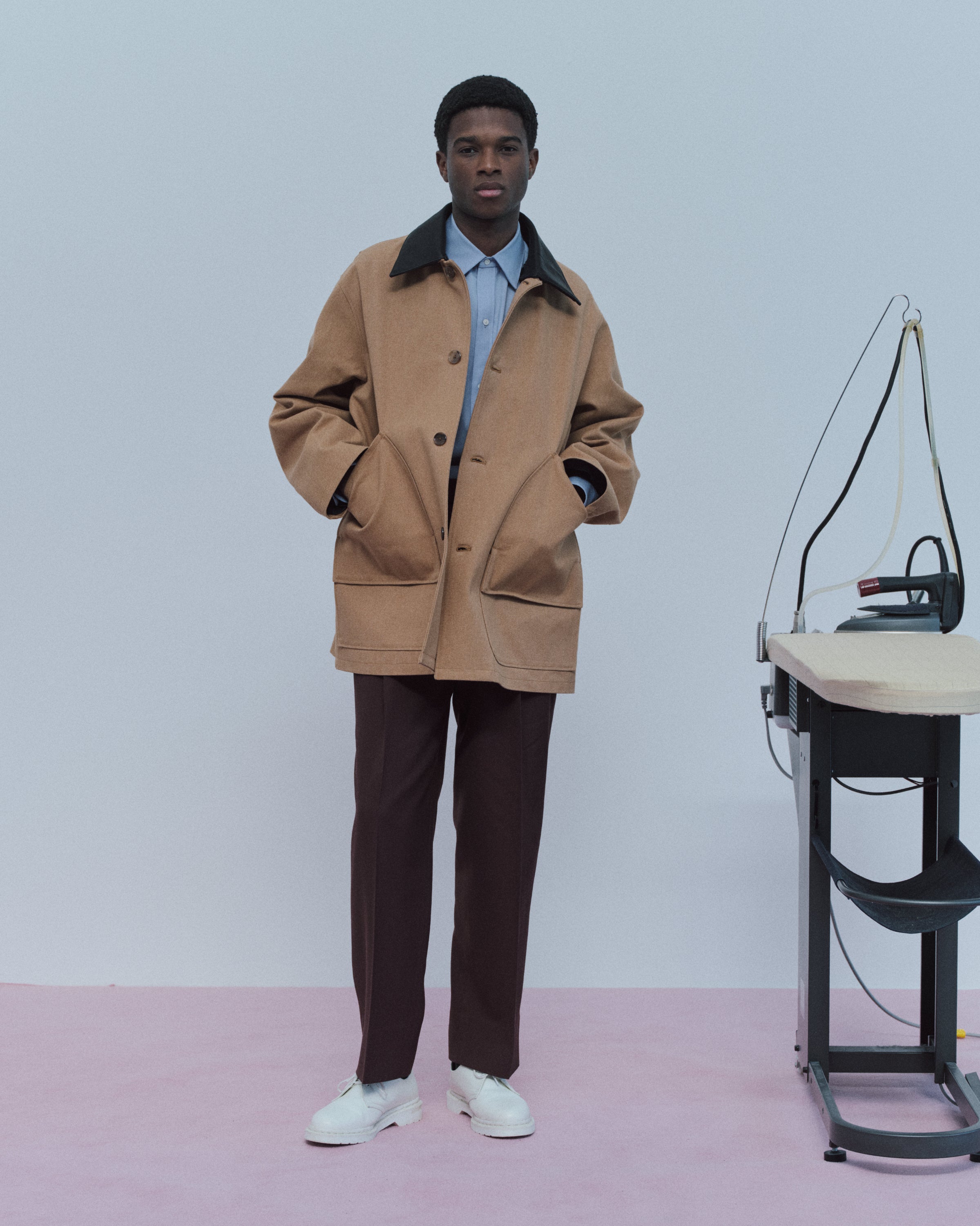 オーガニックコットンダック / シャスールジャケット, Natural Brown