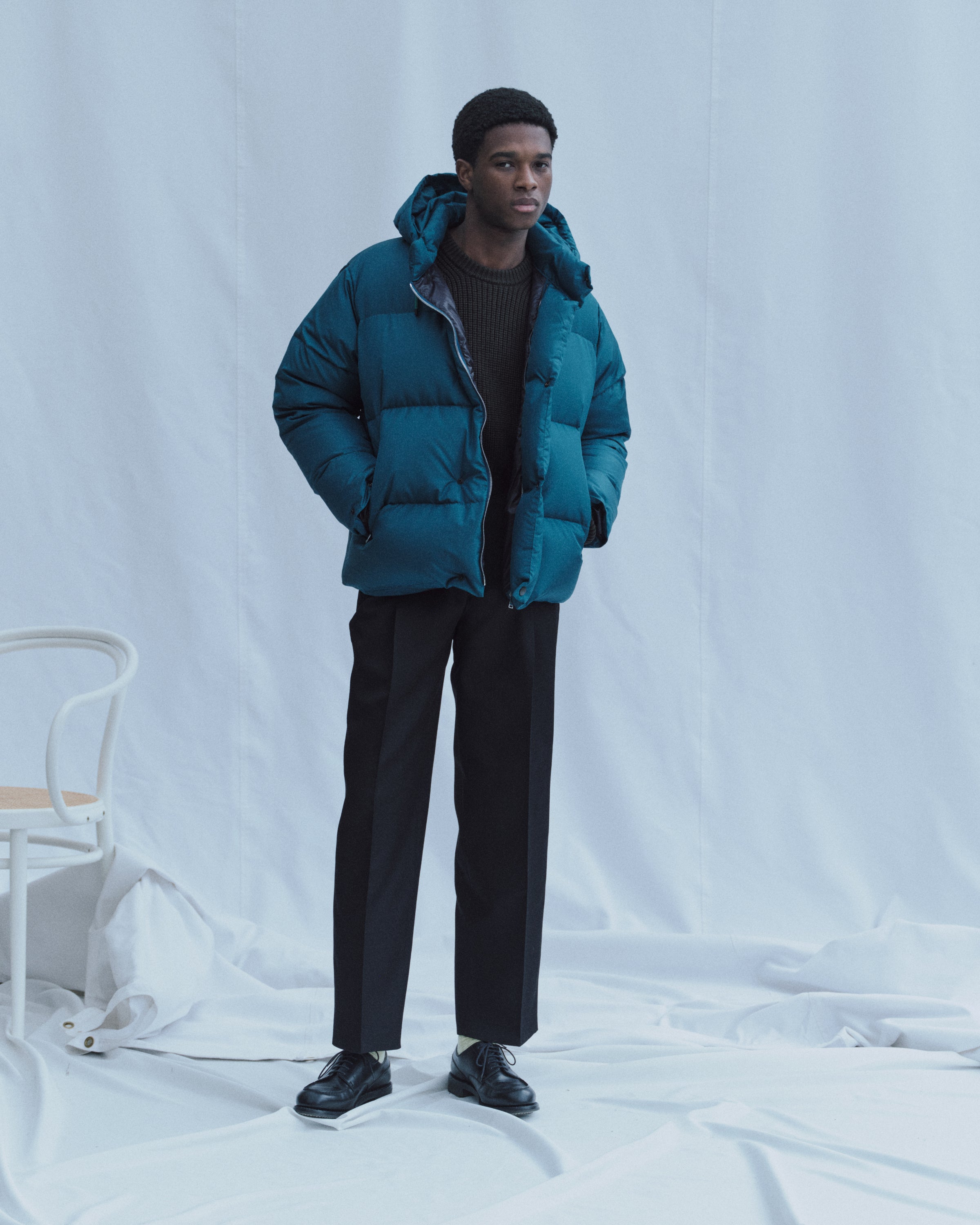 Bratac Silk Ripstop / Alpine Short Down Parka, Cerulean Blue