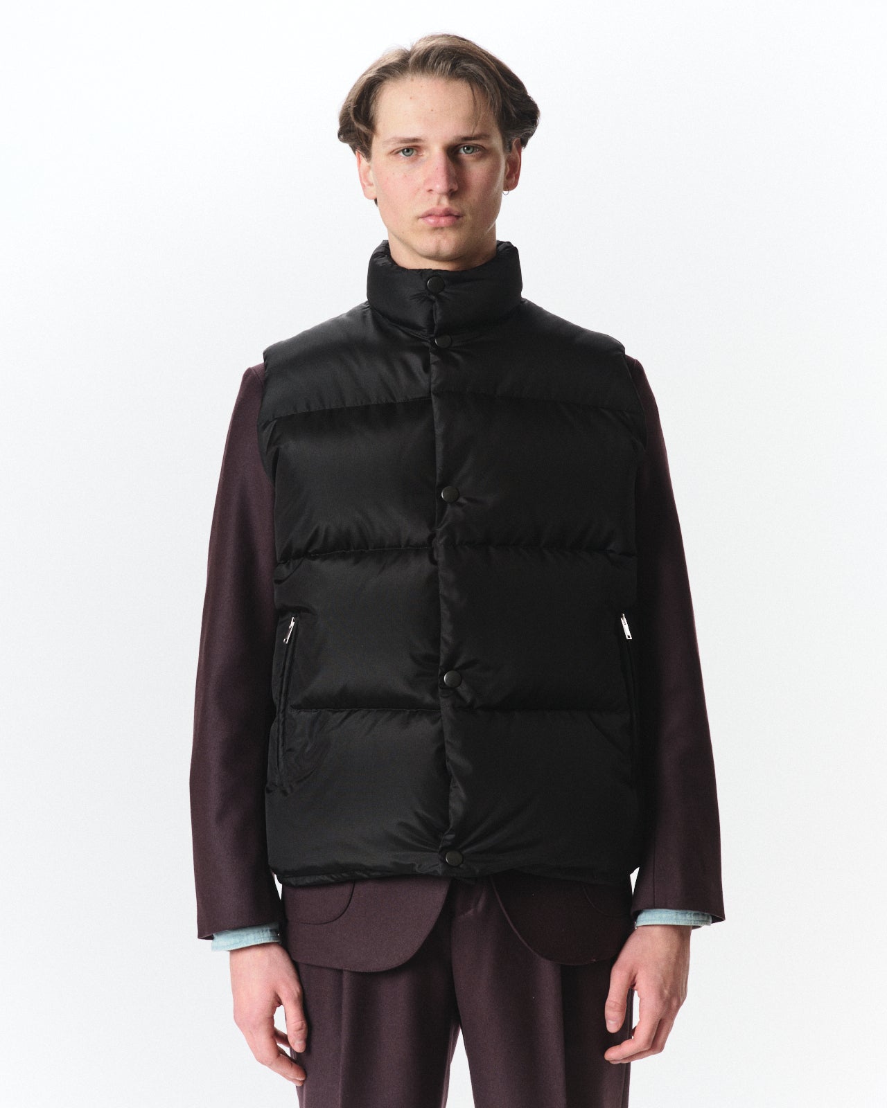 Bratac Silk Ripstop / Alpine Short Down Vest, Black