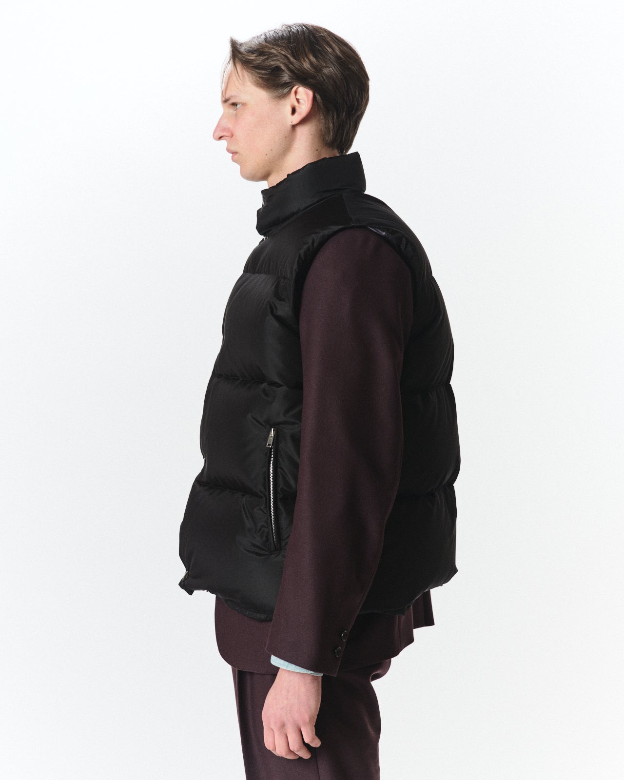Bratac Silk Ripstop / Alpine Short Down Vest, Black