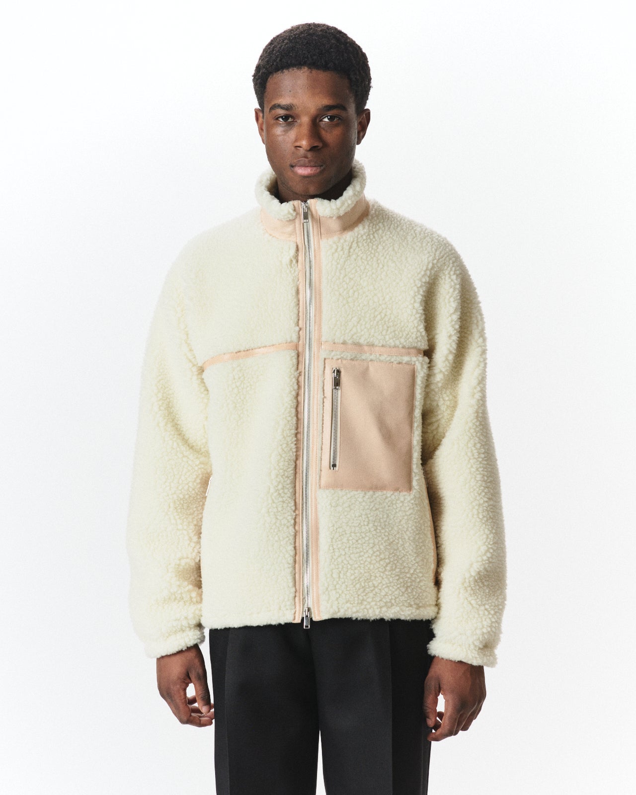 ロッキーメリノシープボア / レトロカーディガン, Off White
