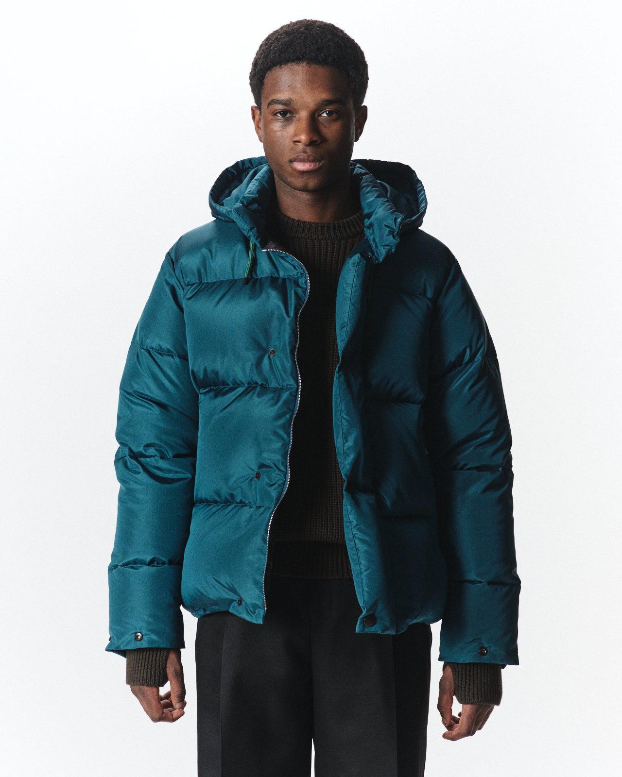 Bratac Silk Ripstop / Alpine Short Down Parka, Cerulean Blue
