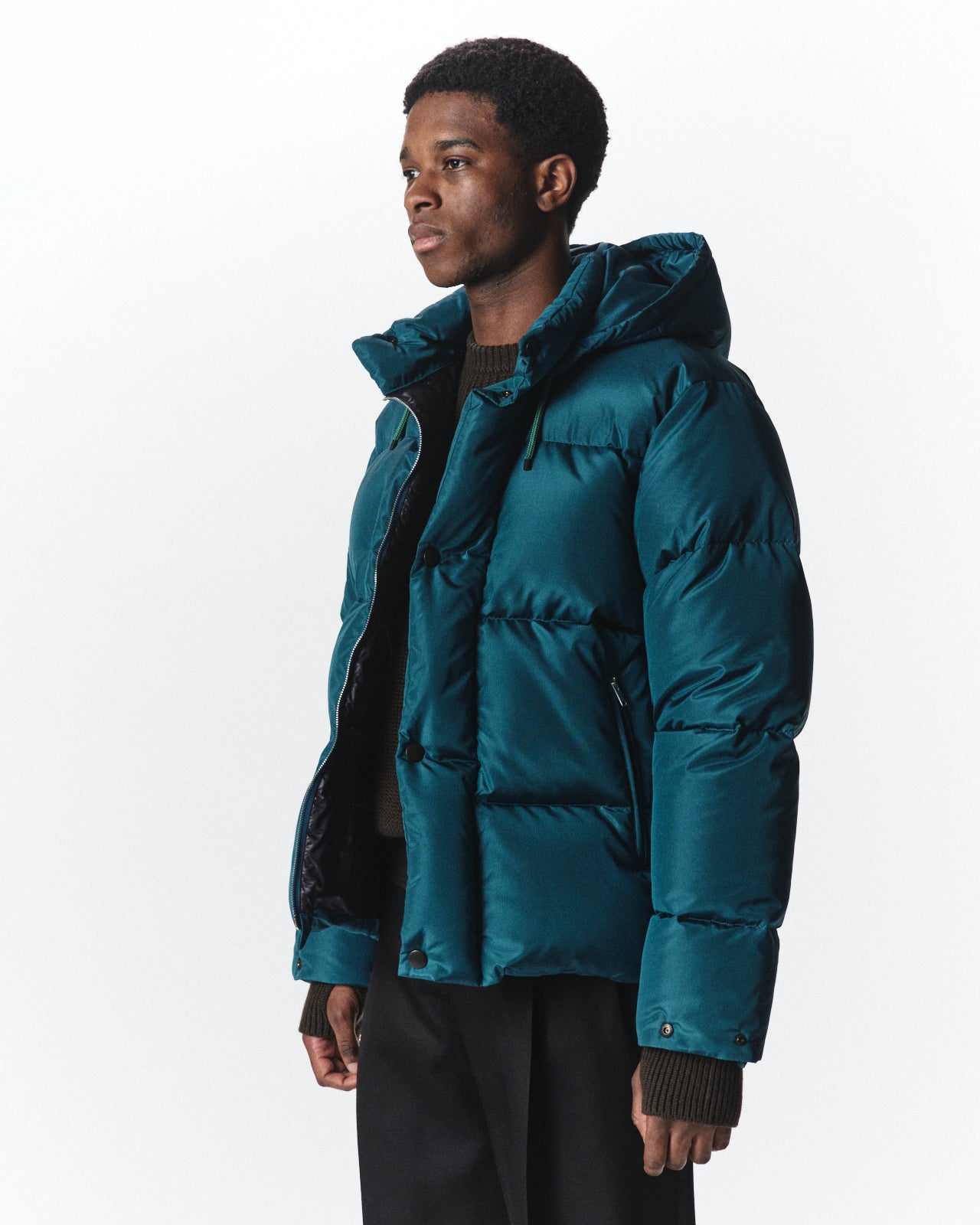 Bratac Silk Ripstop / Alpine Short Down Parka, Cerulean Blue