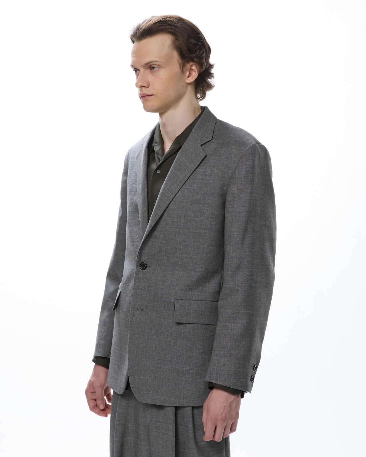 Organic Heavy Wool Tropical / Sports Coat, Top Gray