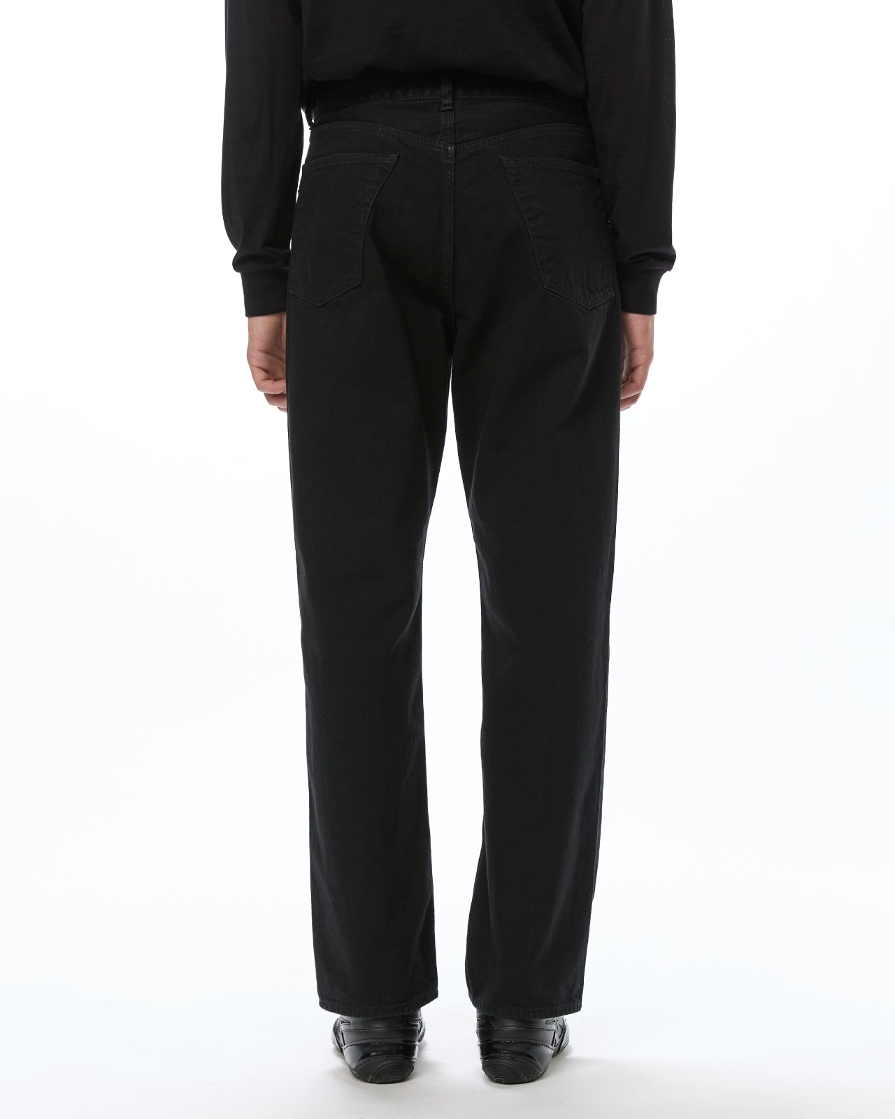 オーガニックコットン 12oz デニム / ナローシリンダーフィットジーンズ, Black