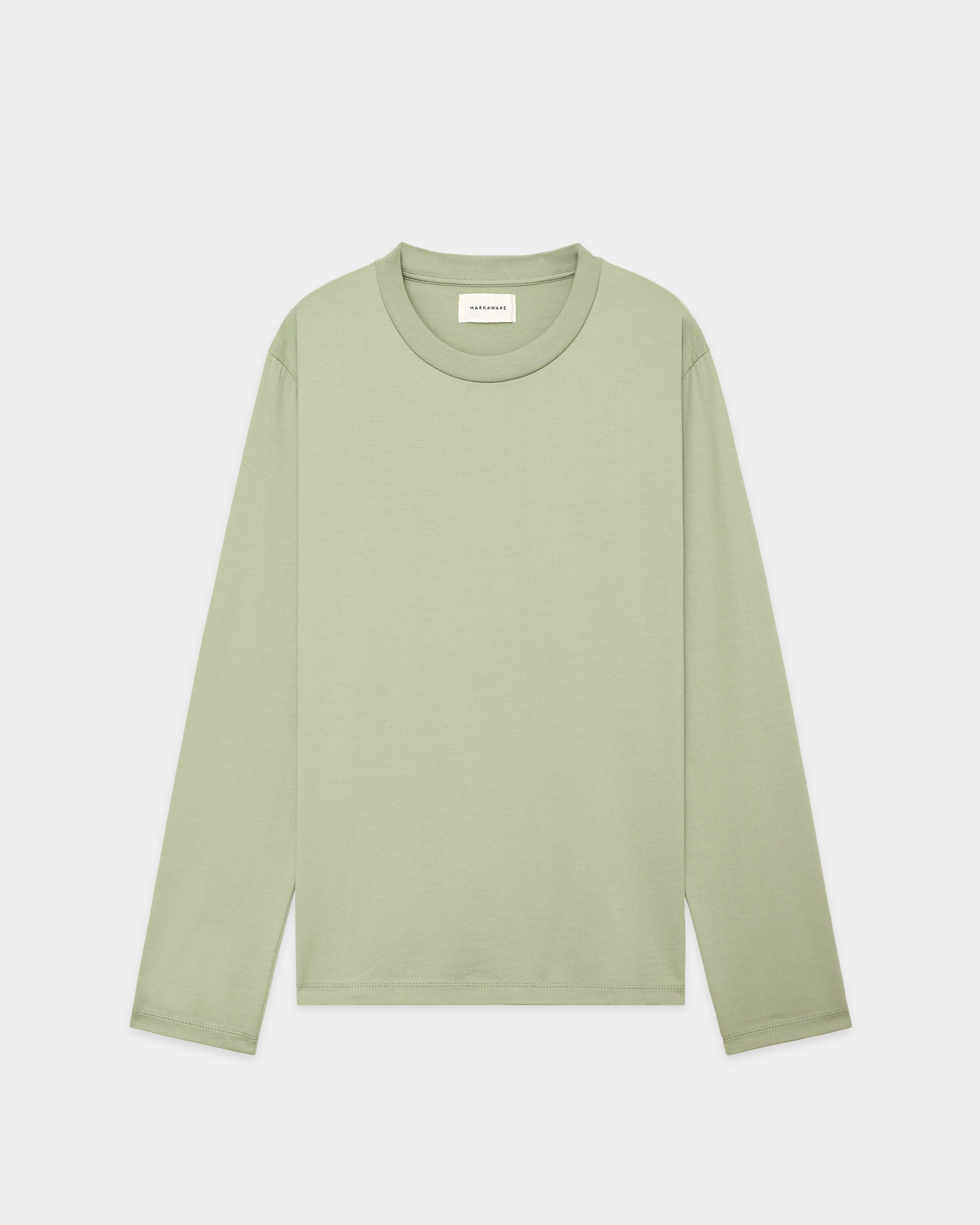 GIZA80/3天竺 / レギュラーフィットロングスリーブTee, Sage