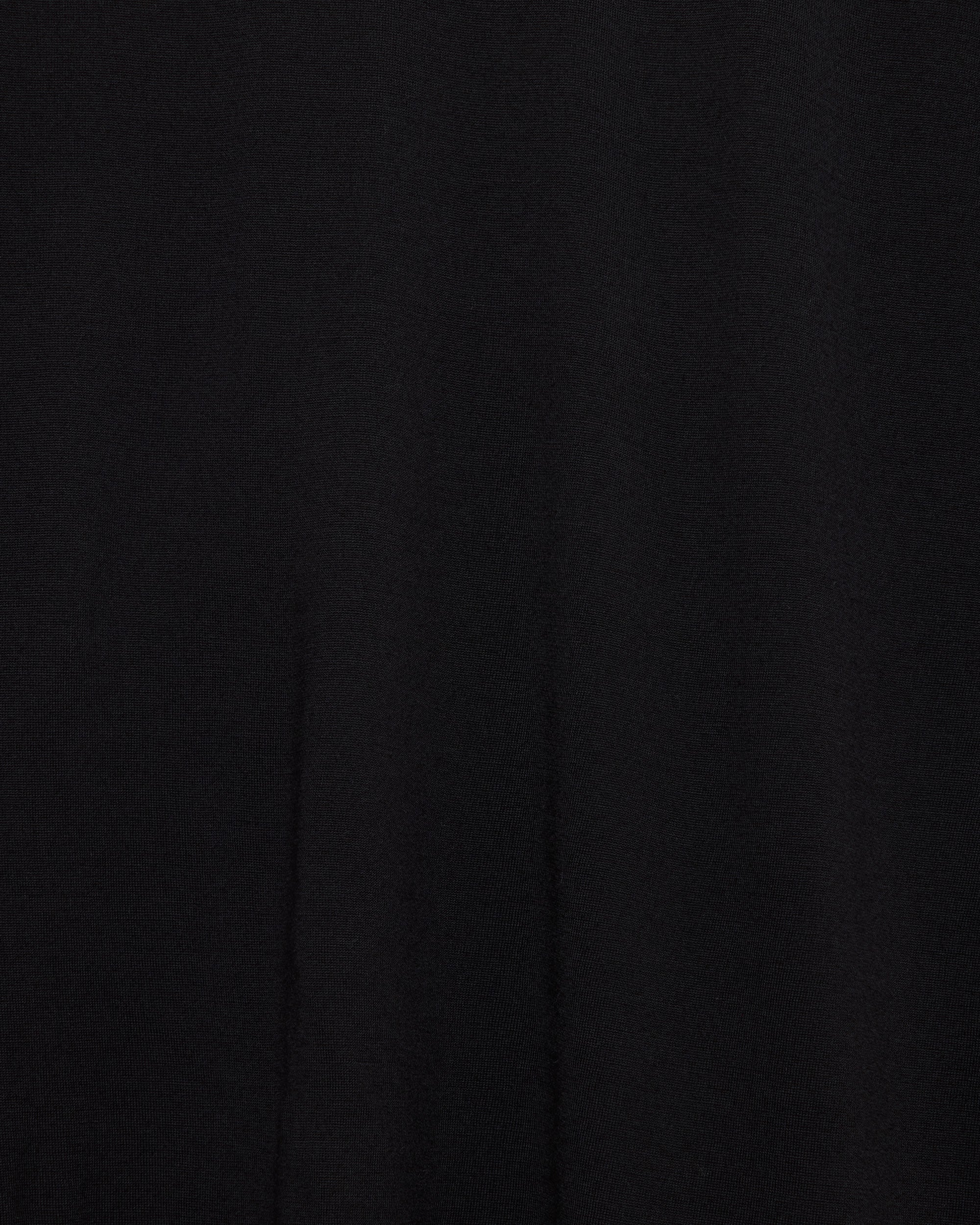 スーパー160sウール防縮天竺 / ロングスリーブポロ, Black