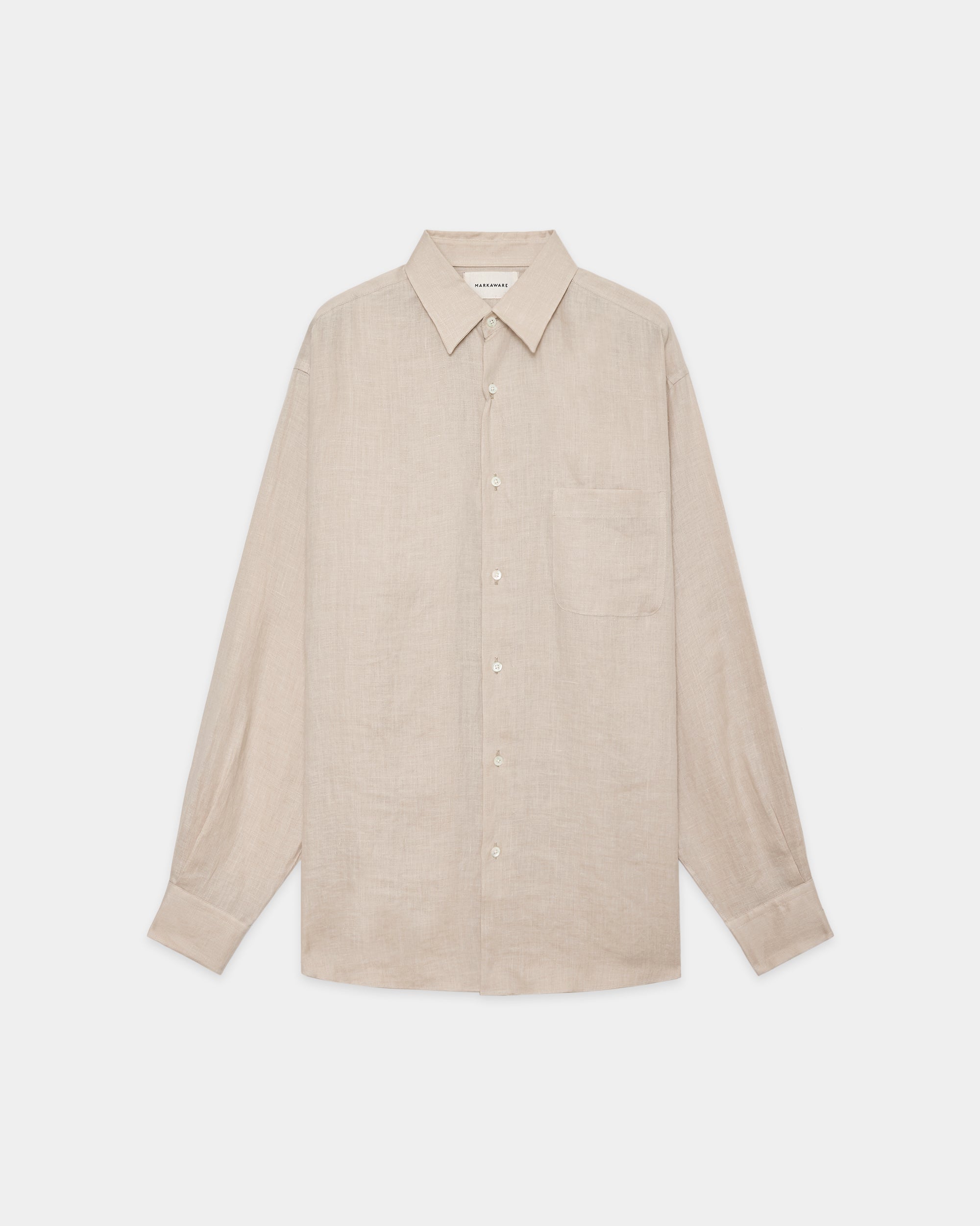 ヘンプ細布 / コンフォートフィットシャツ, Taupe