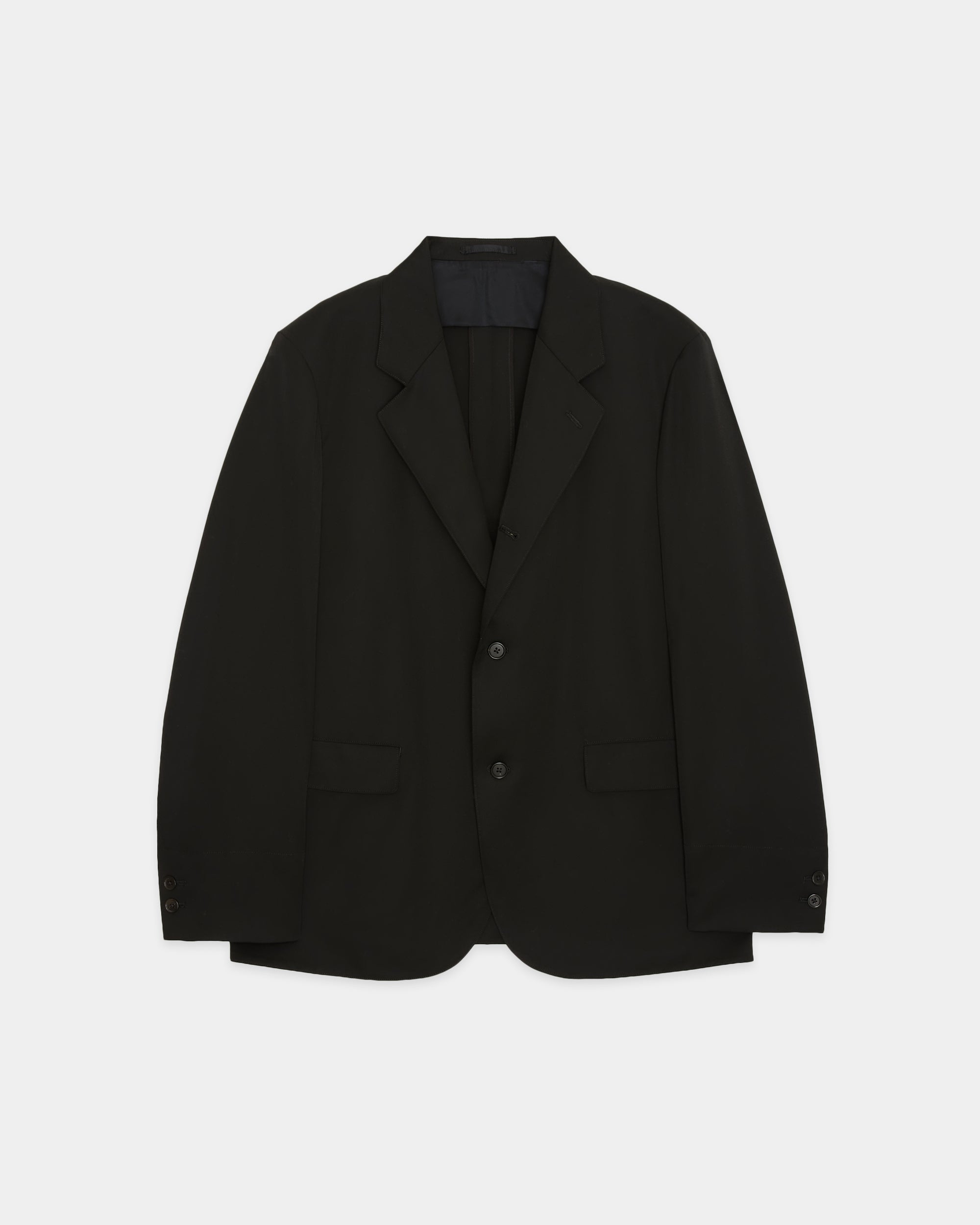 オーガニックウール 2/80 ギャバジン / サックコート, Black