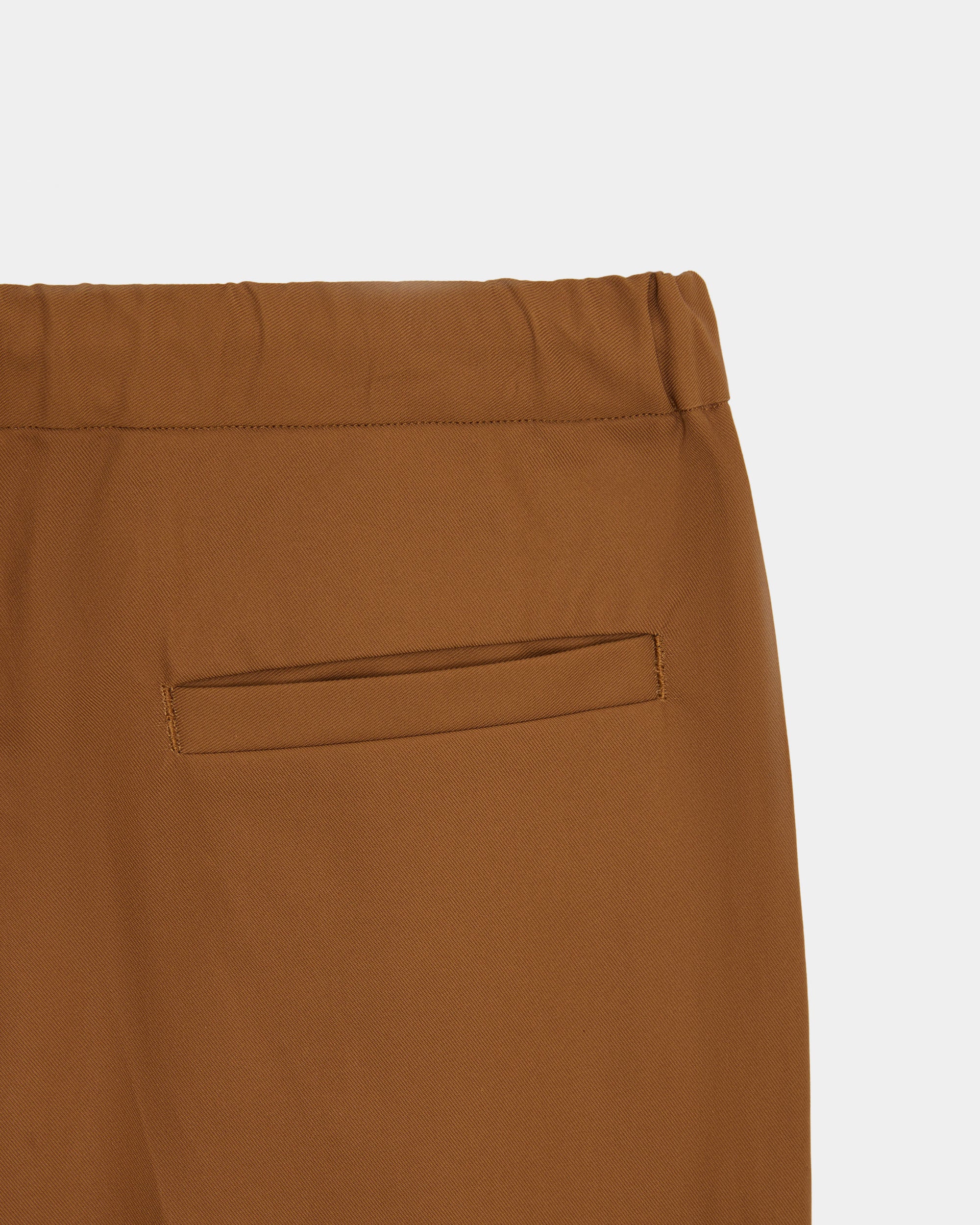 Organic Cotton Survival Cloth® / Flat Tapered Easy Trousers, Coyote