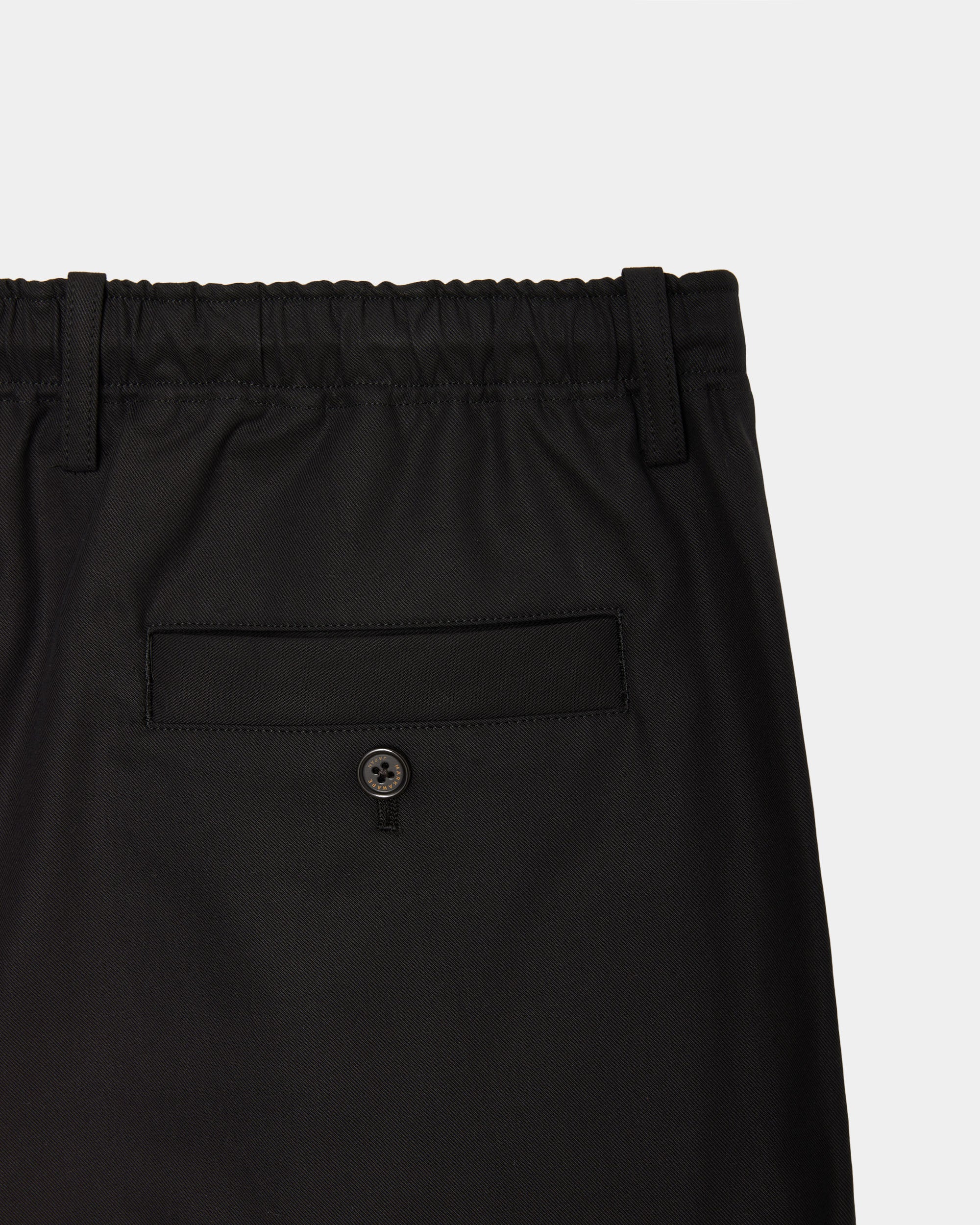 Organic Cotton Survival  Cloth® / Double Pleated Easy Trousers, Black