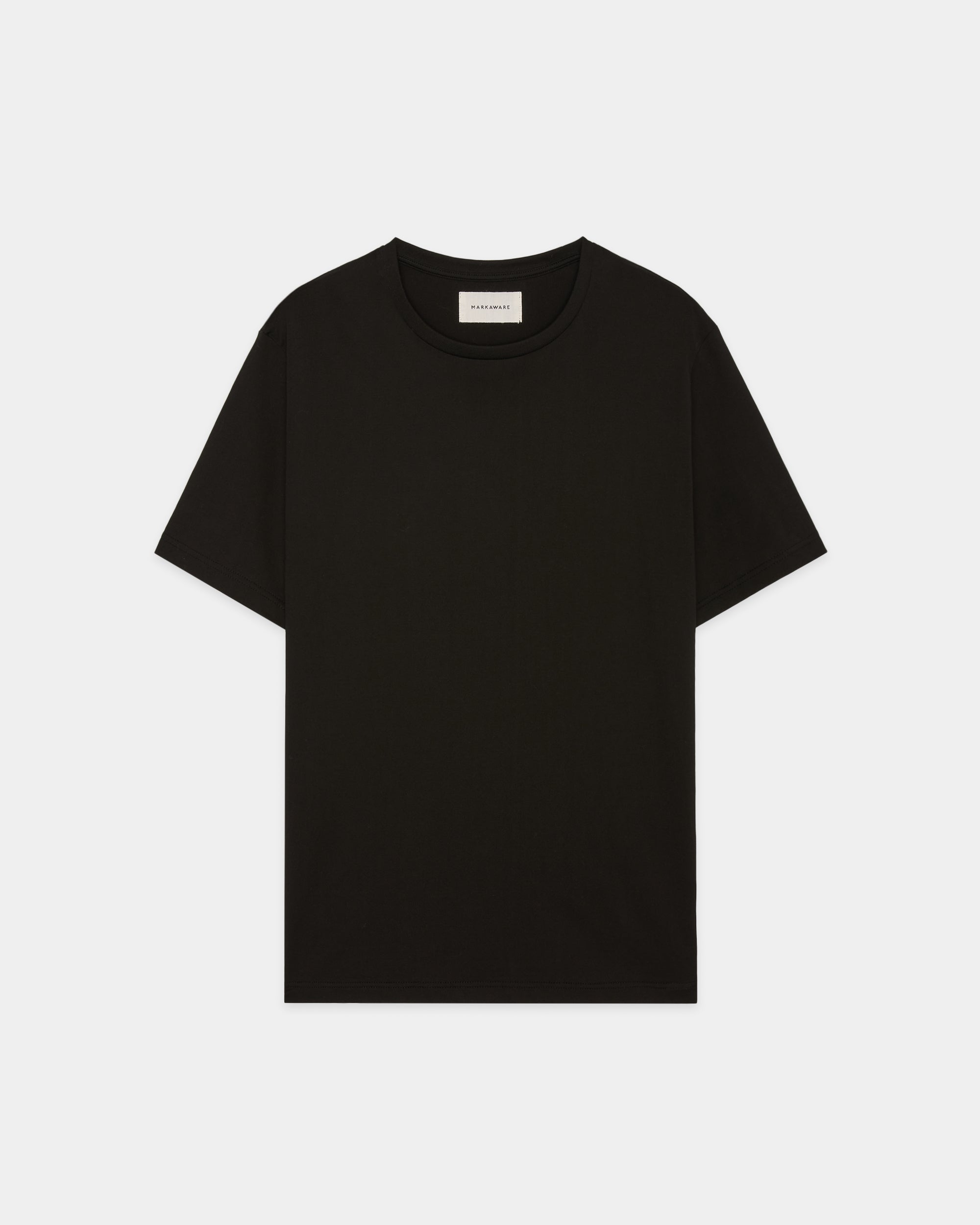 Organic Giza 60/2 Circular Jersey / Short Sleeve Tee, Black