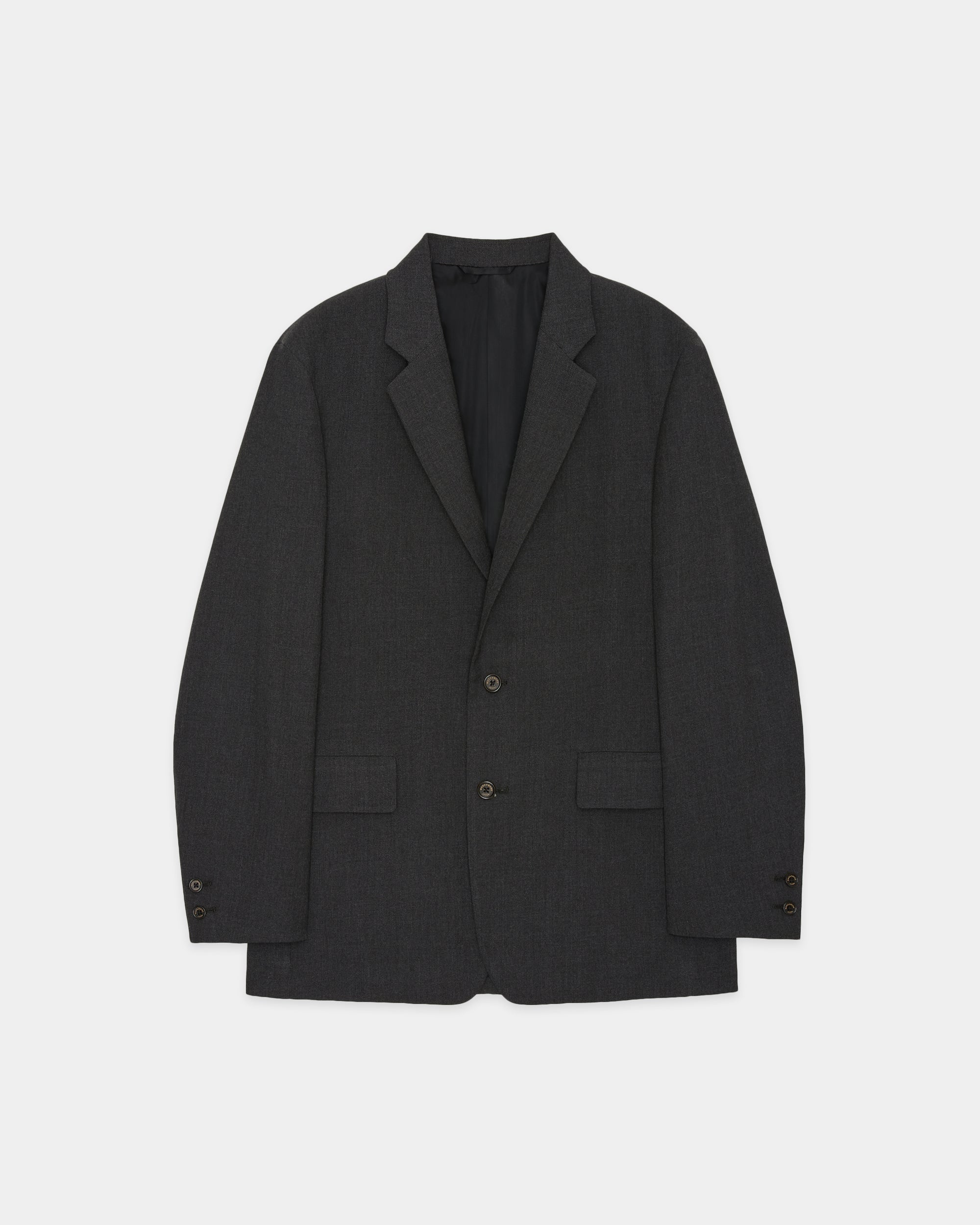 Organic Wool Survival Cloth / Sports Coat, Charcoal