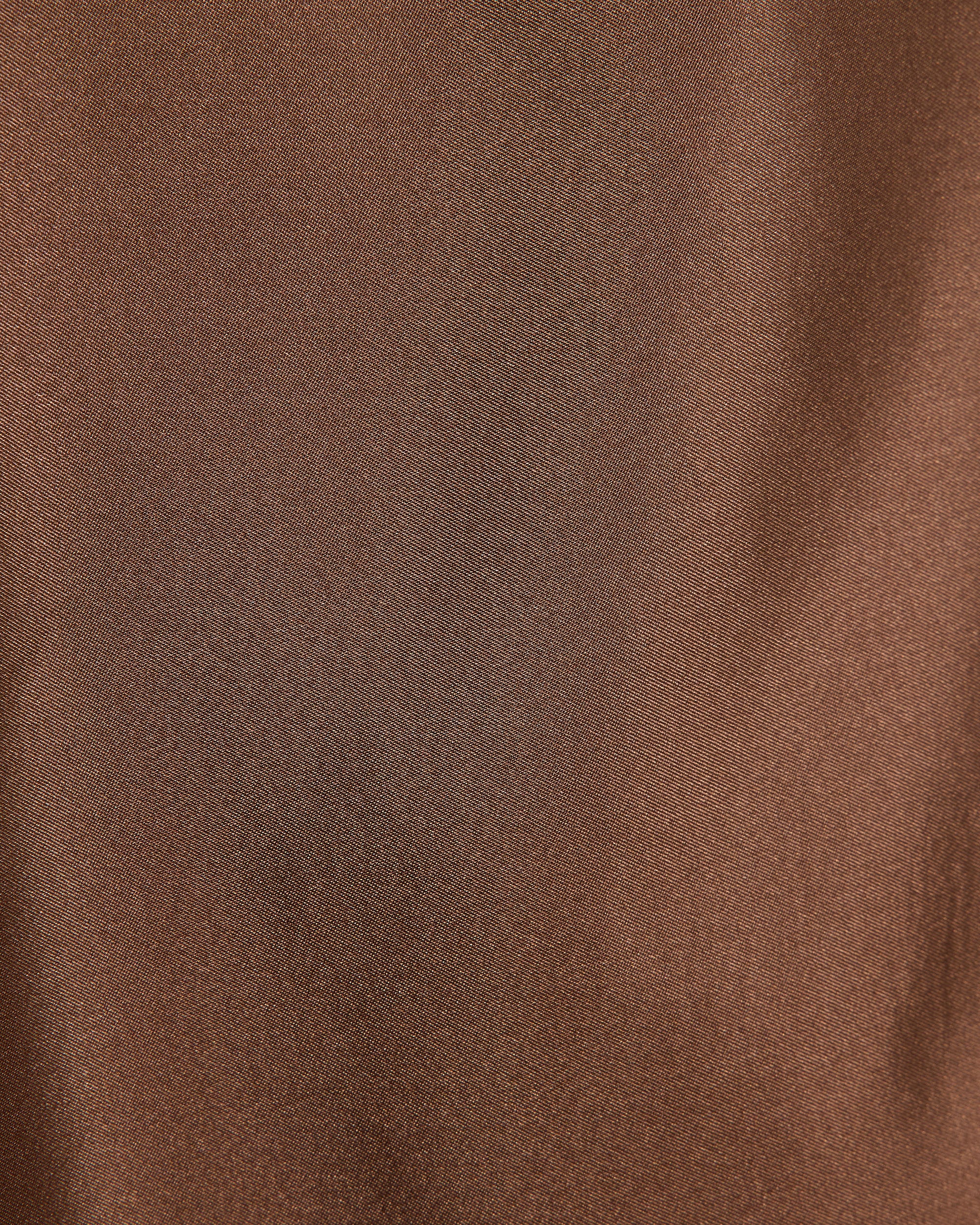 Bratac Silk Back Satin / Italian Open Collar Shirt, Bronze