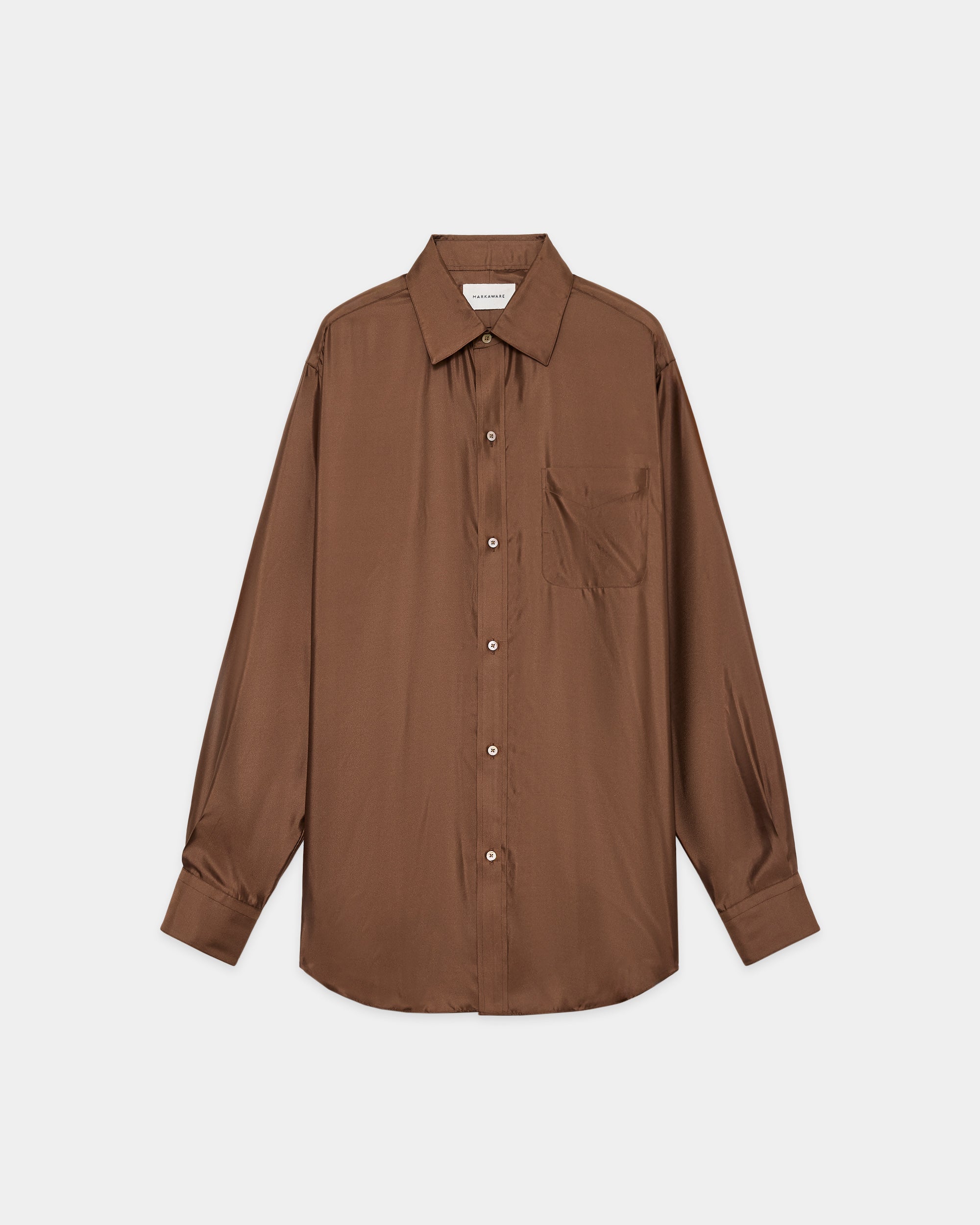 Bratac Silk Back Satin / Regular Fit Dress Shirt, Bronze