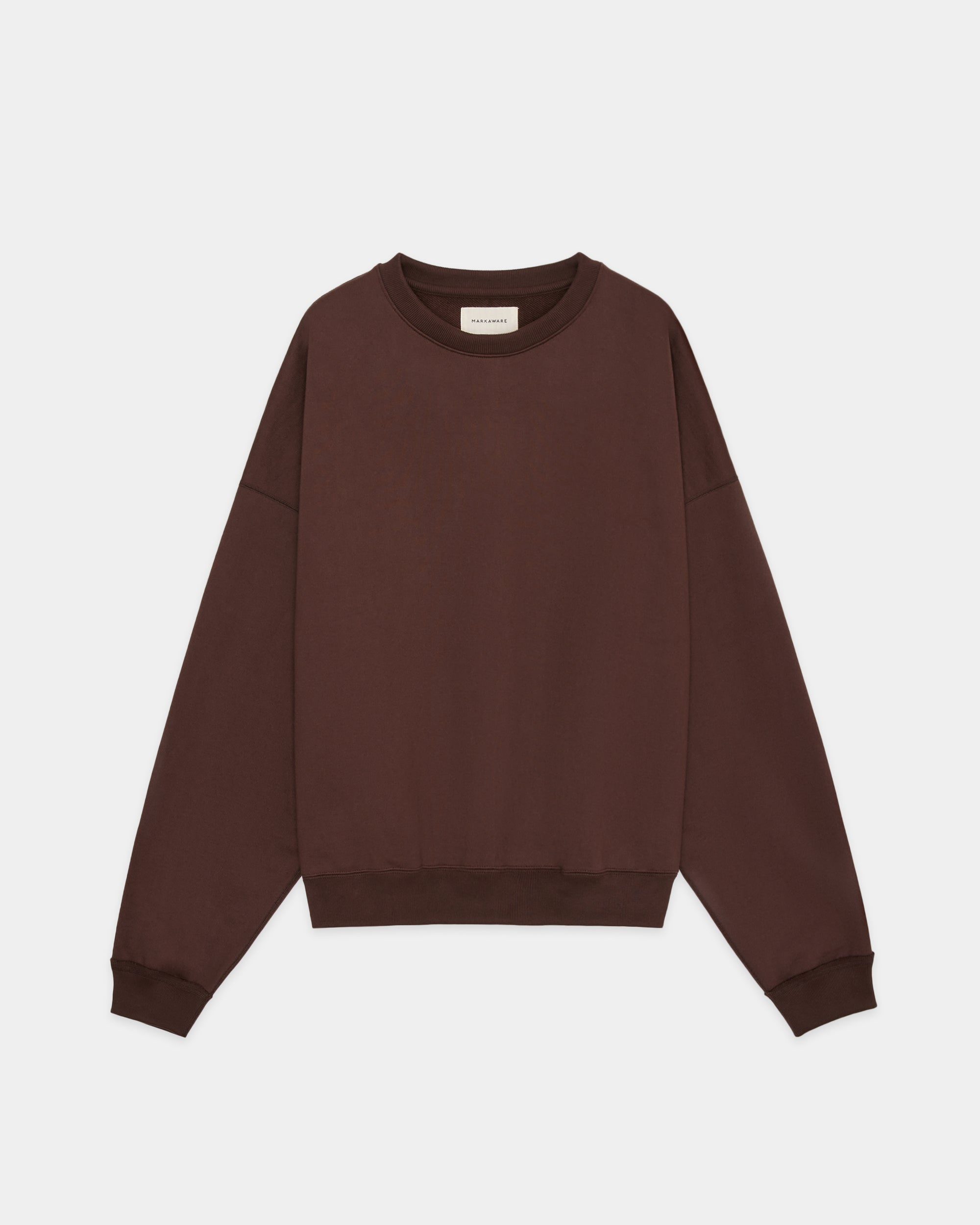 Organic Cotton Heavy Fleece / Huge Sweat Short, Dark Brown
