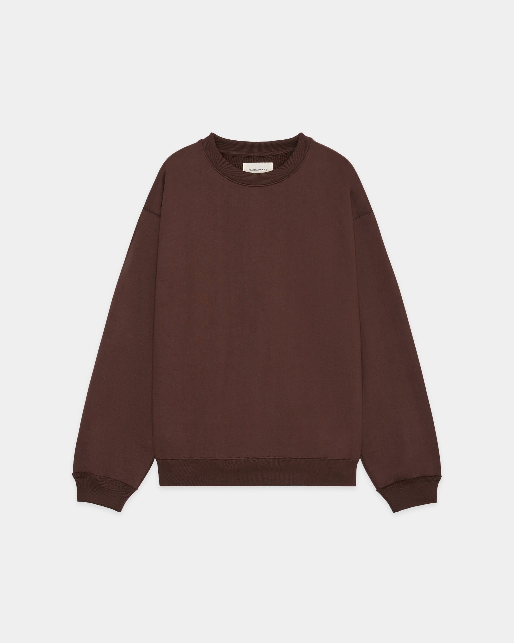 Organic Cotton Heavy Fleece /Comfort Sweat, Dark Brown