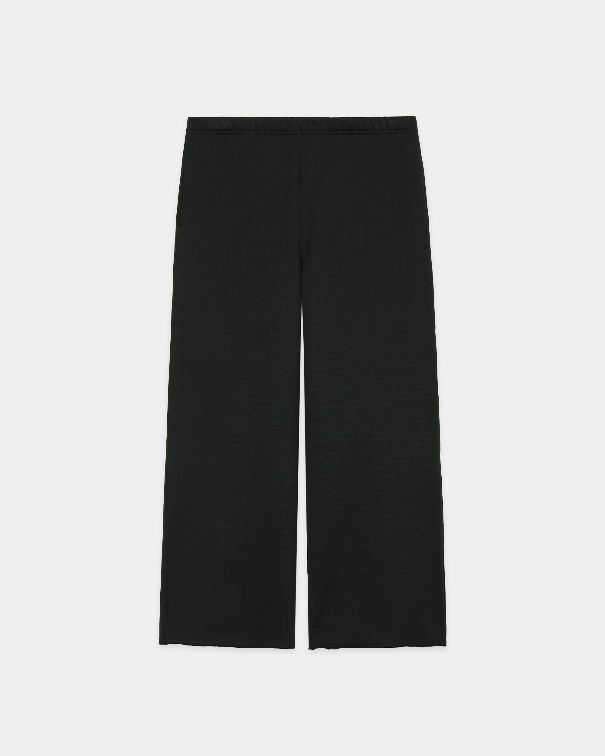 Organic Cotton Heavy Fleece / Wide Gym Pants, Black