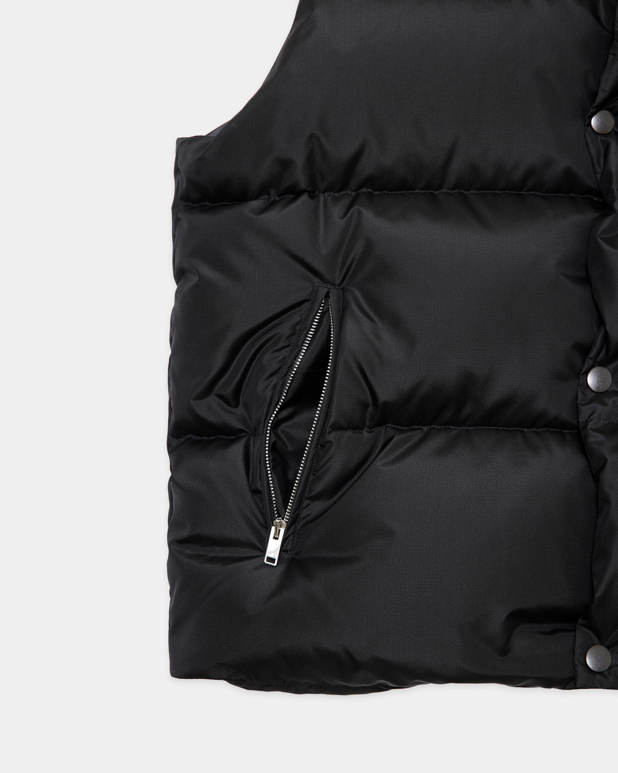 Bratac Silk Ripstop / Alpine Short Down Vest, Black