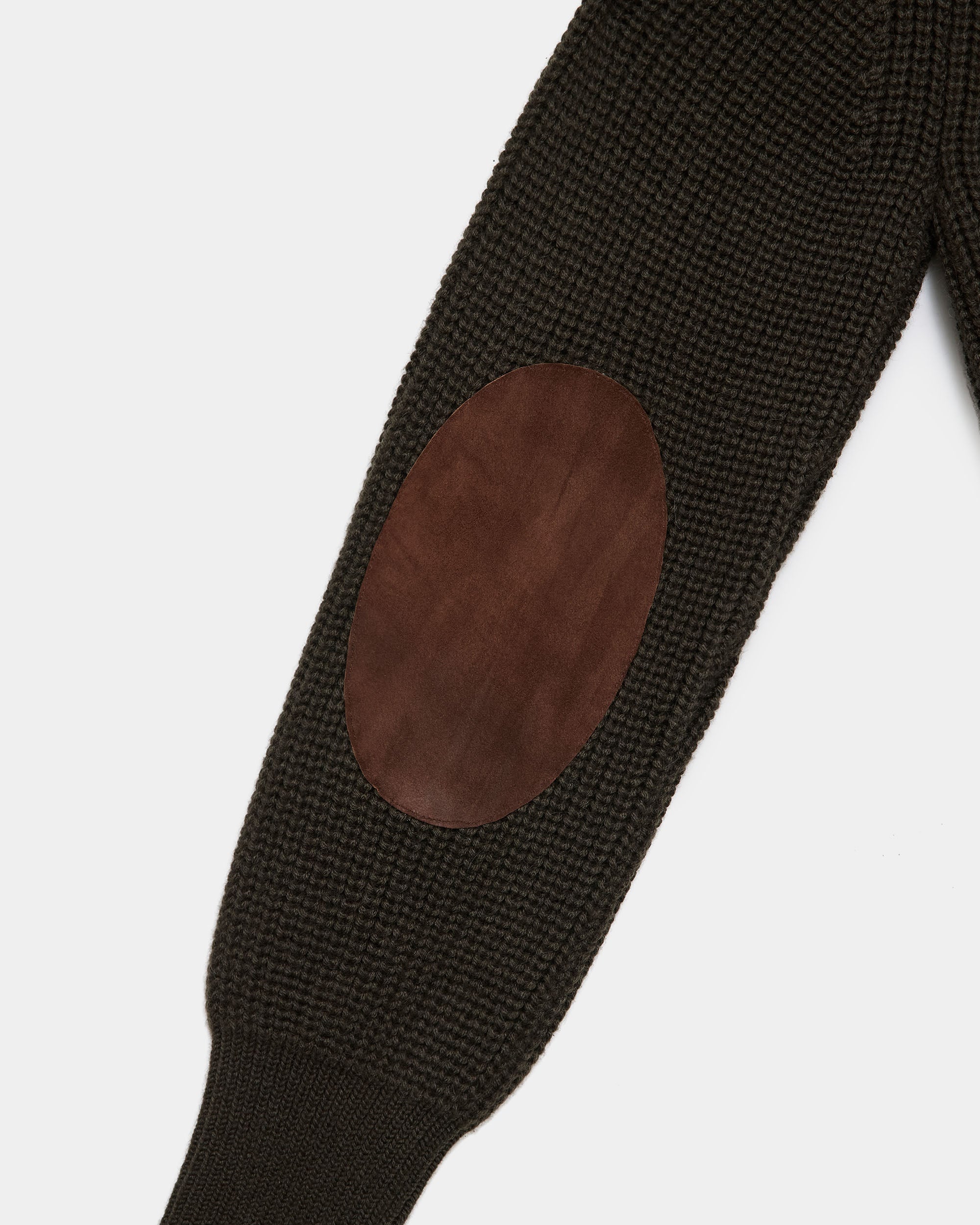 アルパカ16 / リブドクルーネックジャンパー, Dark Olive
