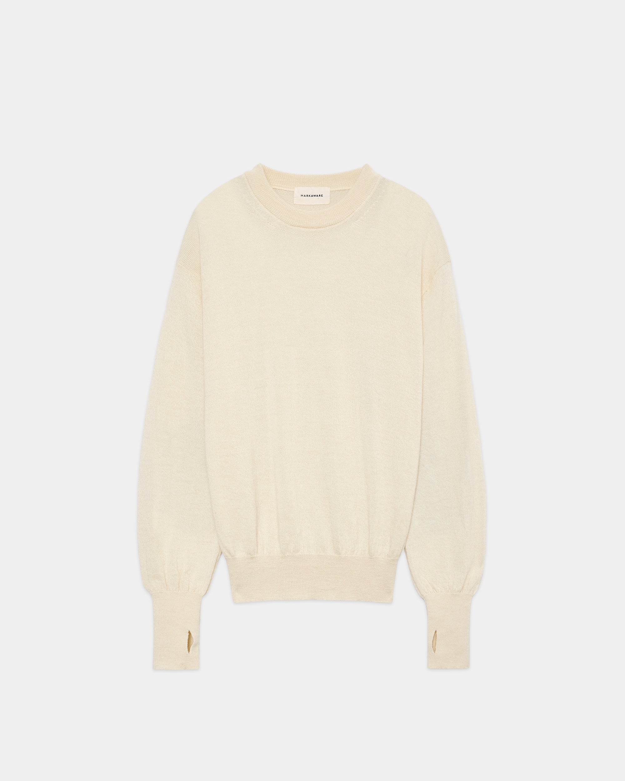 Alpaca Sixteen / Crew Neck Jumper, Natural White