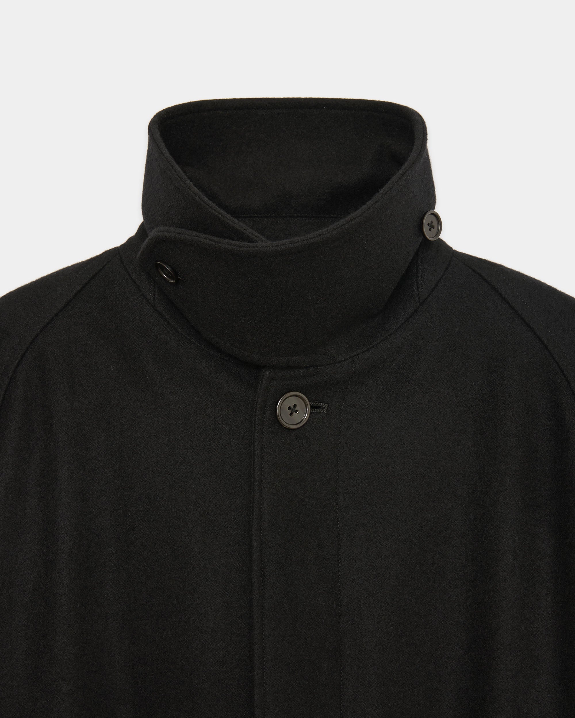 Cashmere Light Melton / Flying Man Jacket, Black