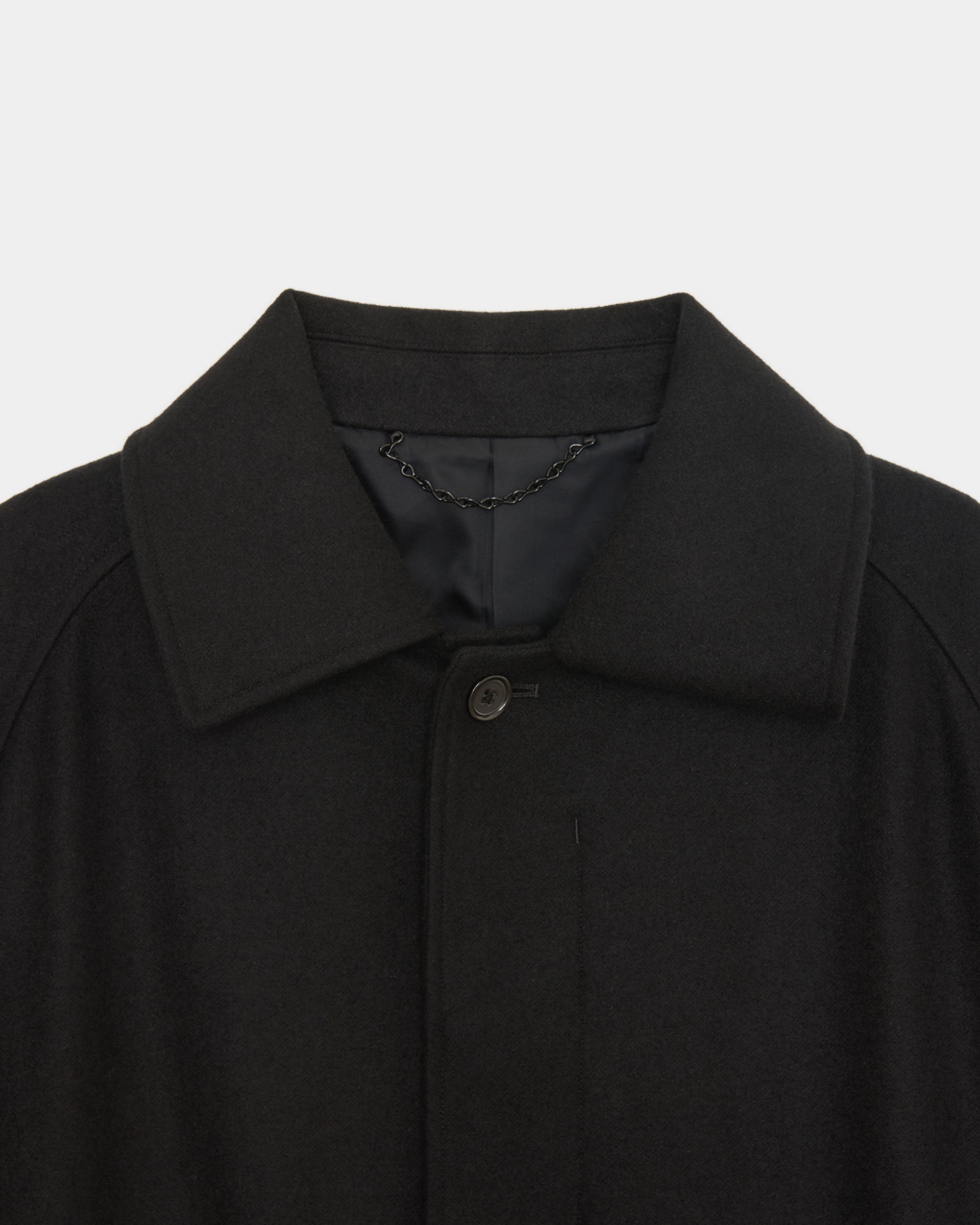 Cashmere Light Melton / Wanderer Coat, Black