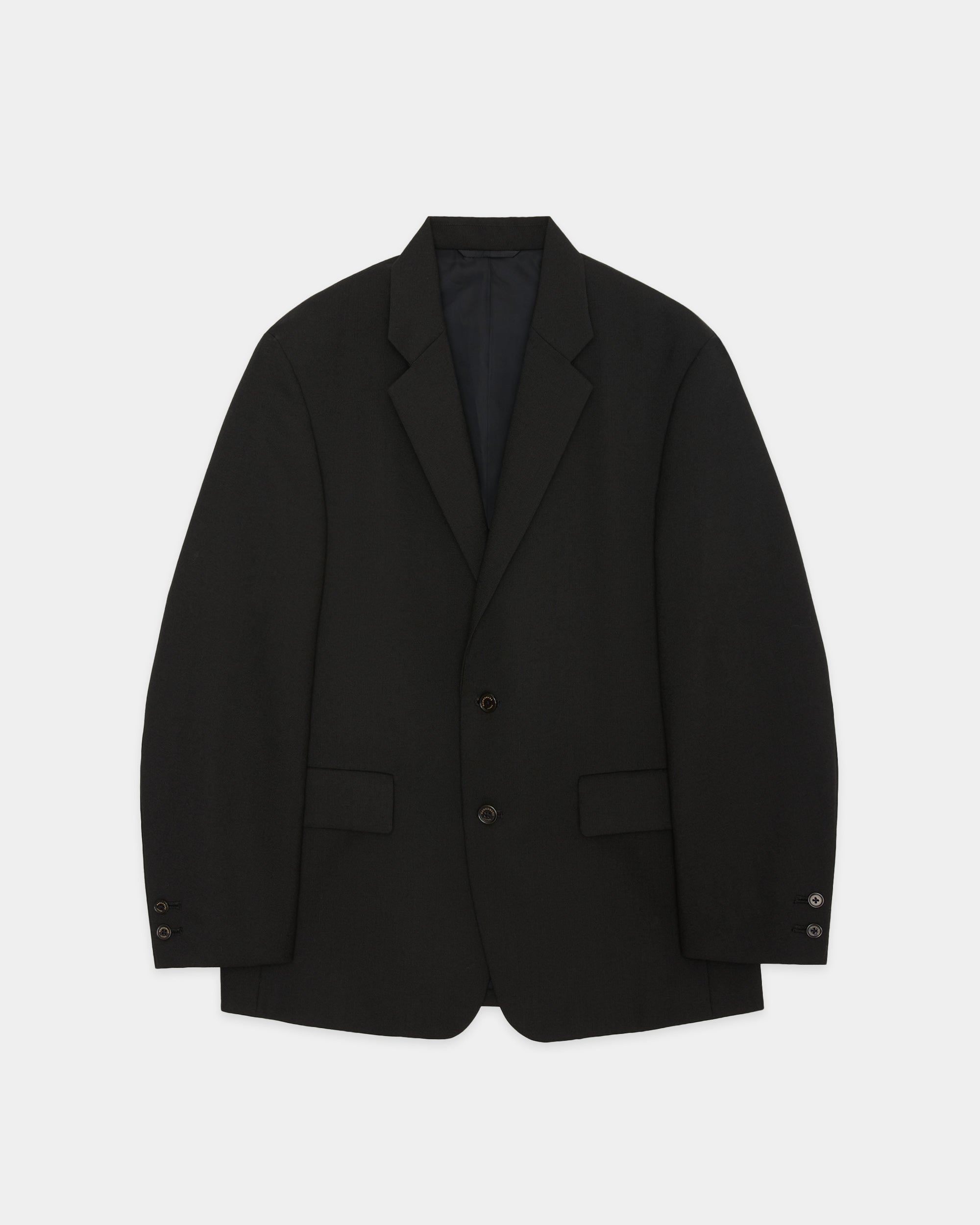 Organic Heavy Wool Tropical / Sports Coat, Black
