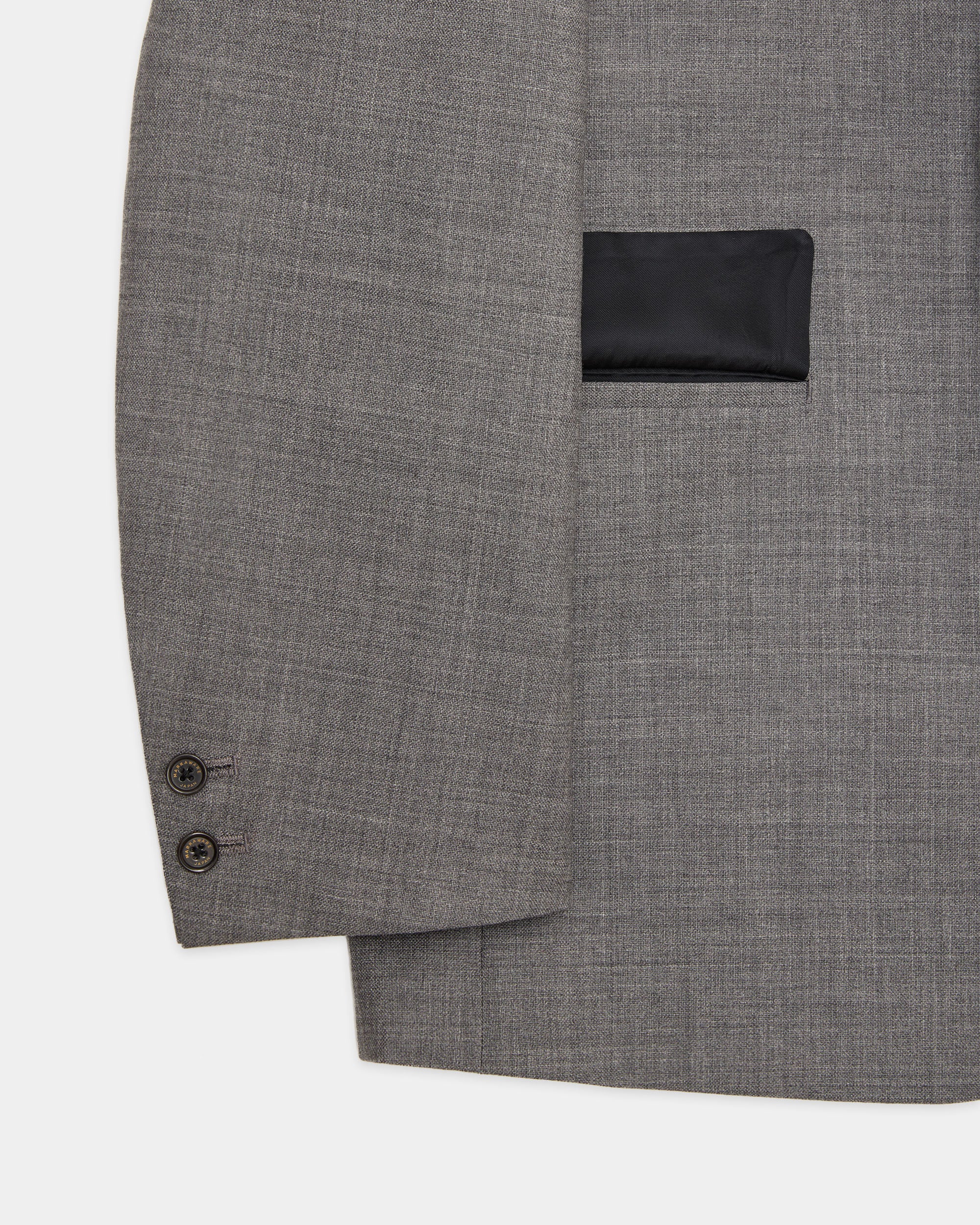 Organic Heavy Wool Tropical / Sports Coat, Top Gray