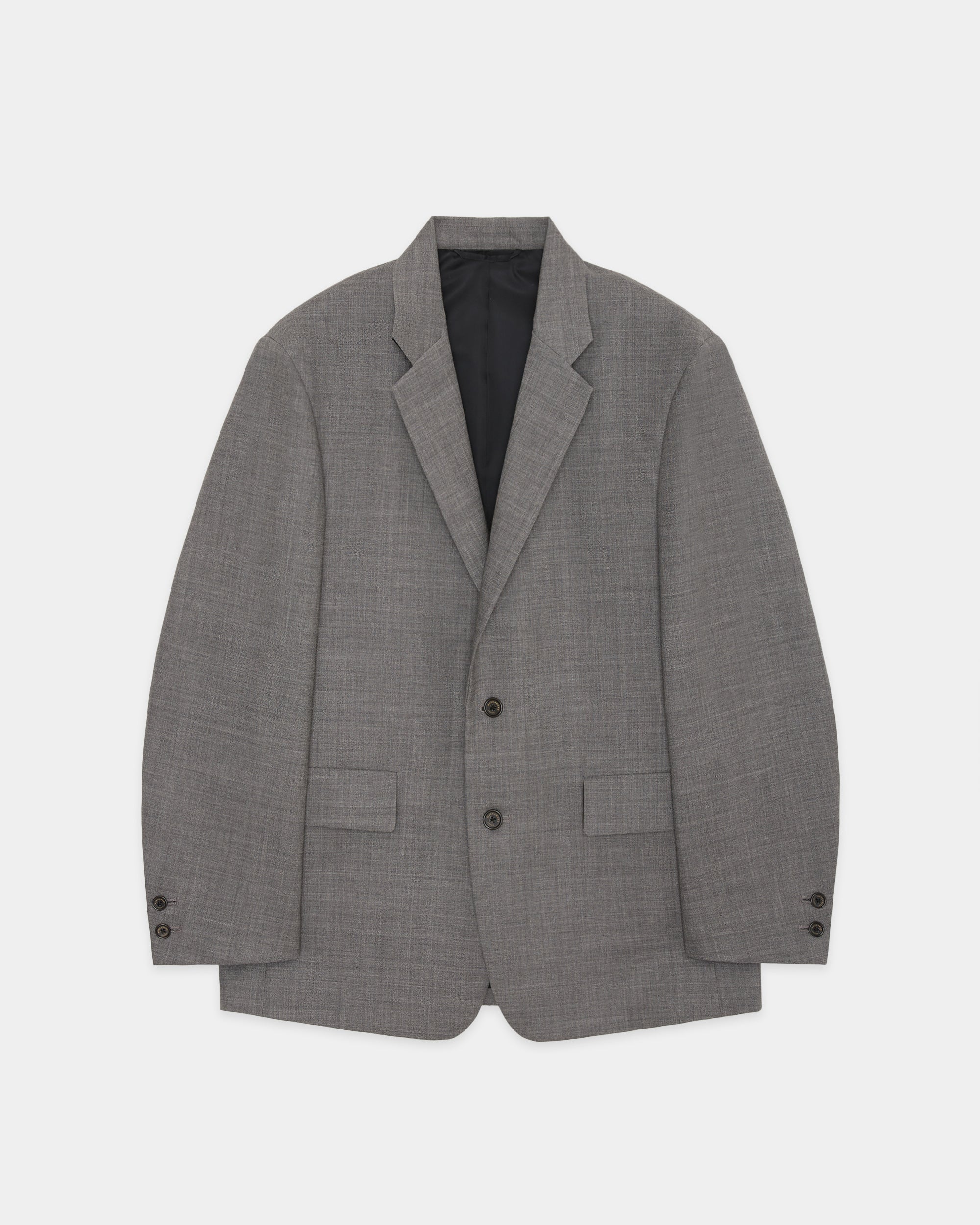 Organic Heavy Wool Tropical / Sports Coat, Top Gray
