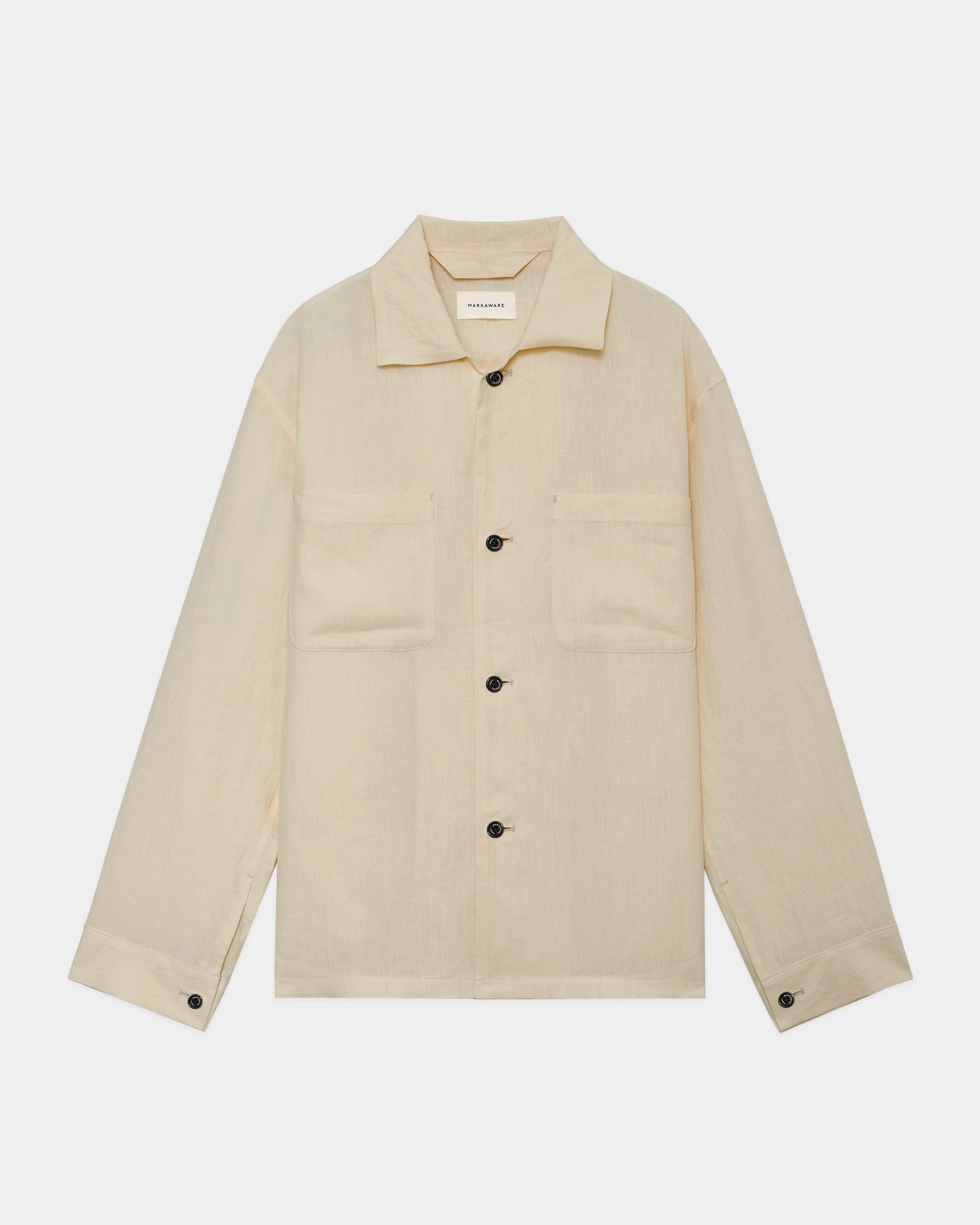 【PARKING別注】 オーガニックウール2/80トロピカル / ユーティリティシャツ, Beige