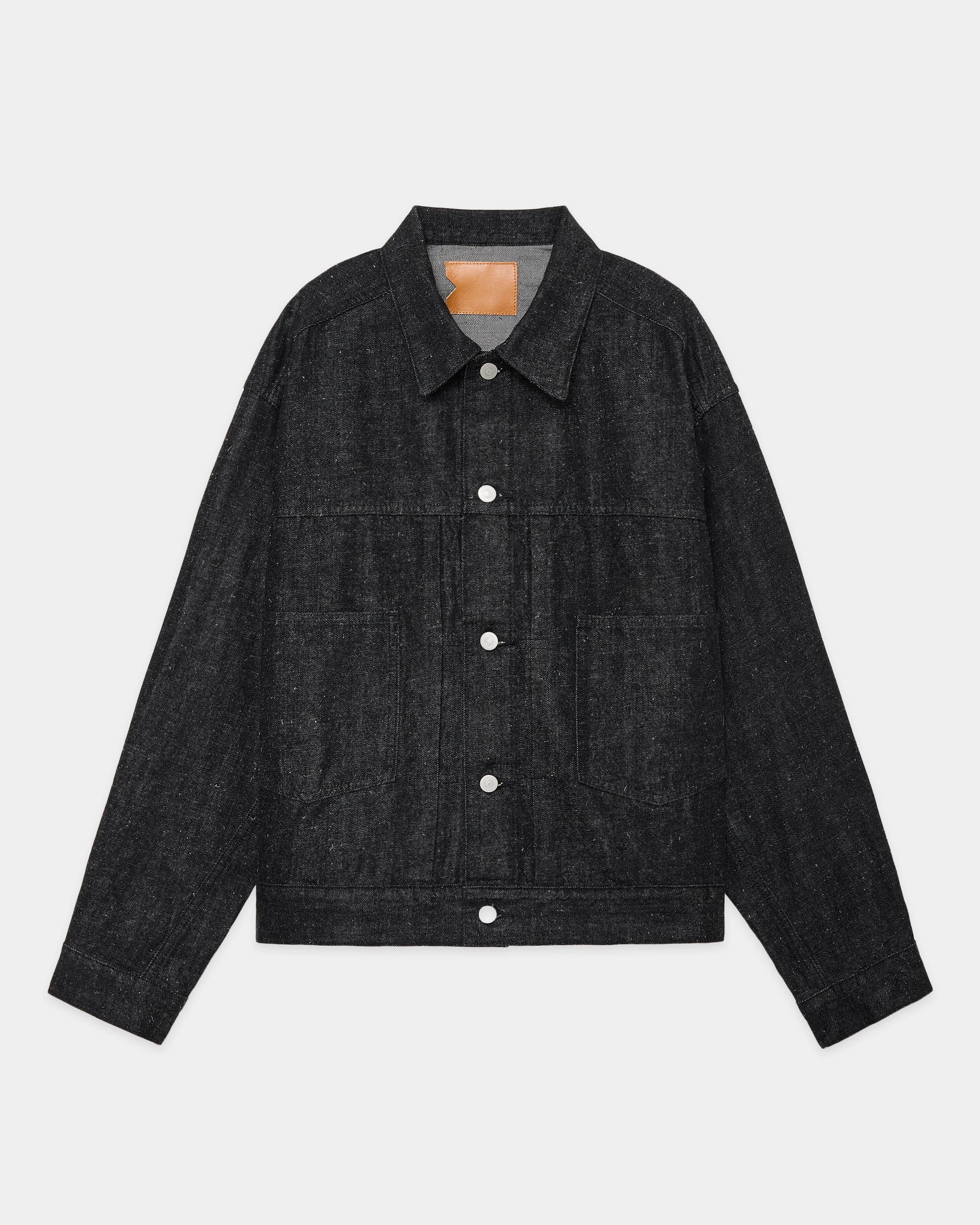【PARKING別注】13.1oz キモノデニム / ショートデニムジャケット, Black