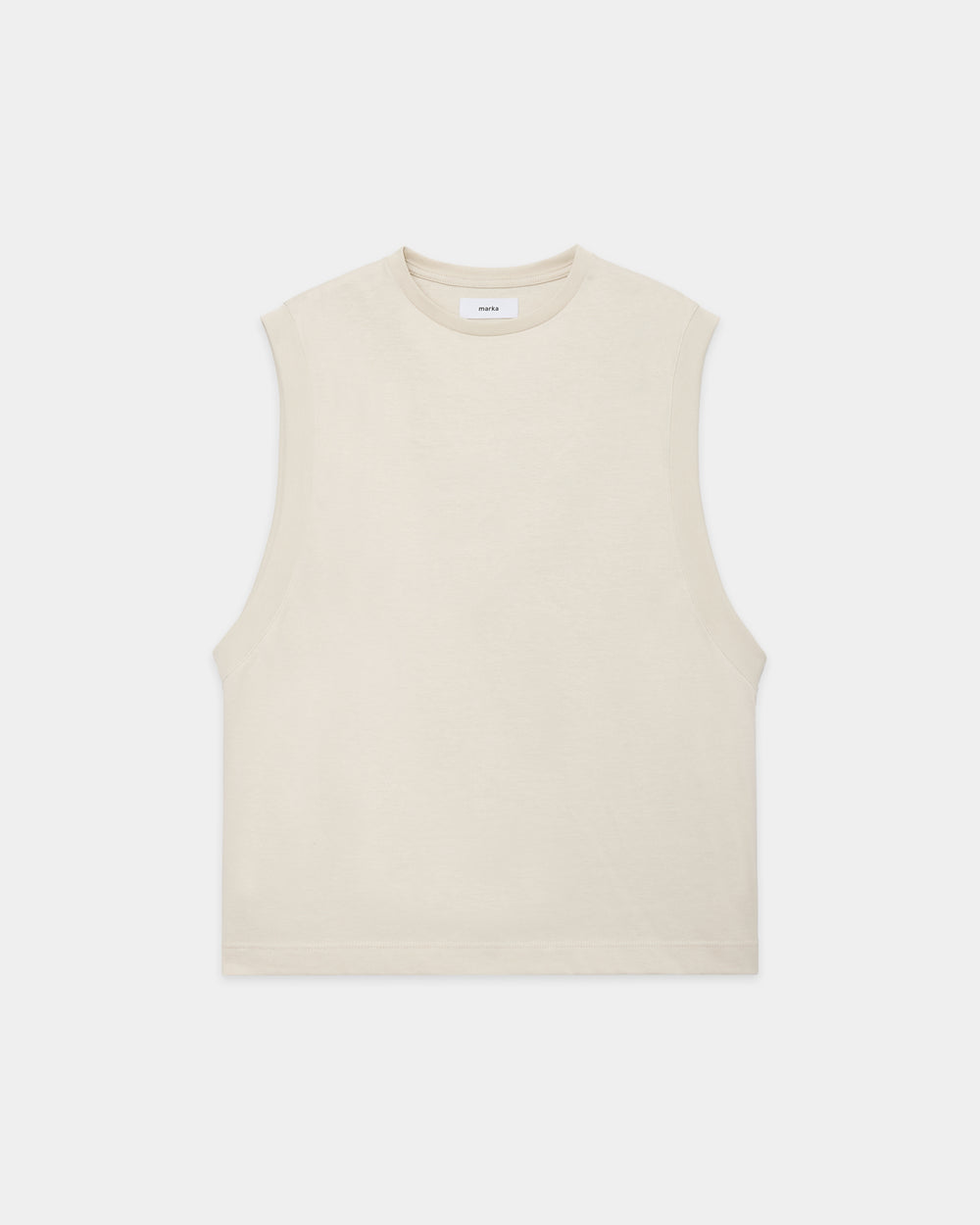 リサイクルスビンオーガニックコットン度詰め天竺 / ベスト, Off White