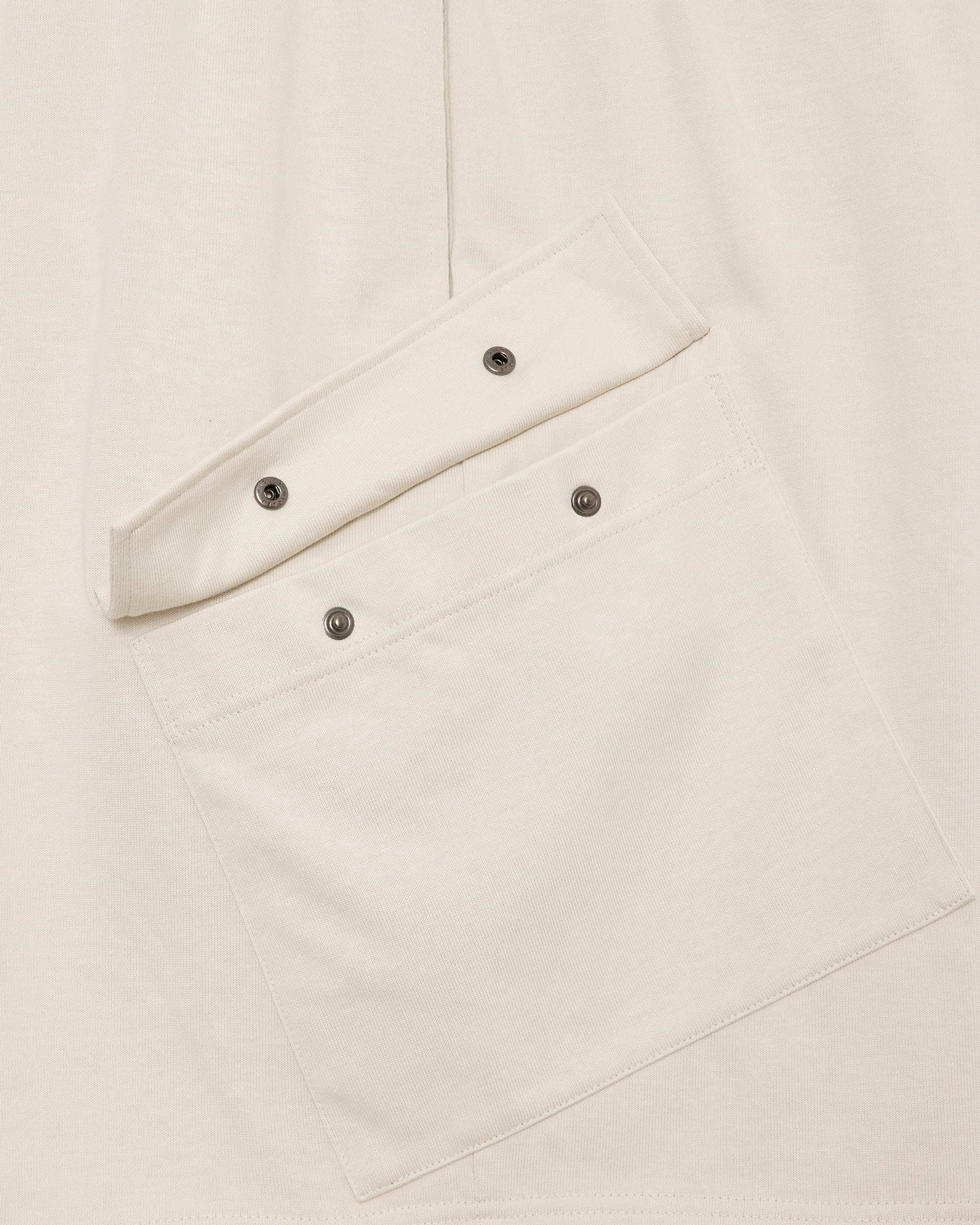 リサイクルスビンオーガニックコットン度詰め天竺 / カーゴショーツ, Off White