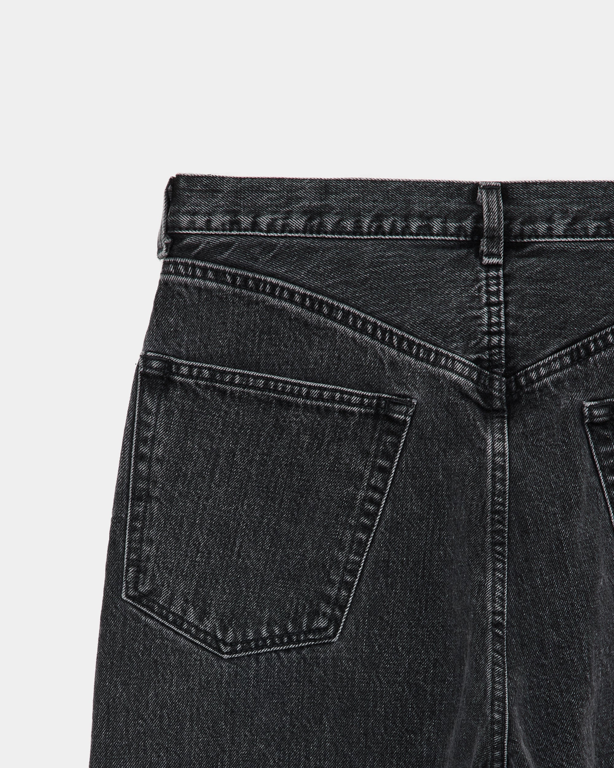 オーガニックコットン 13.5oz セルビッチデニム / コクーンフィットジーンズ, Faded Black