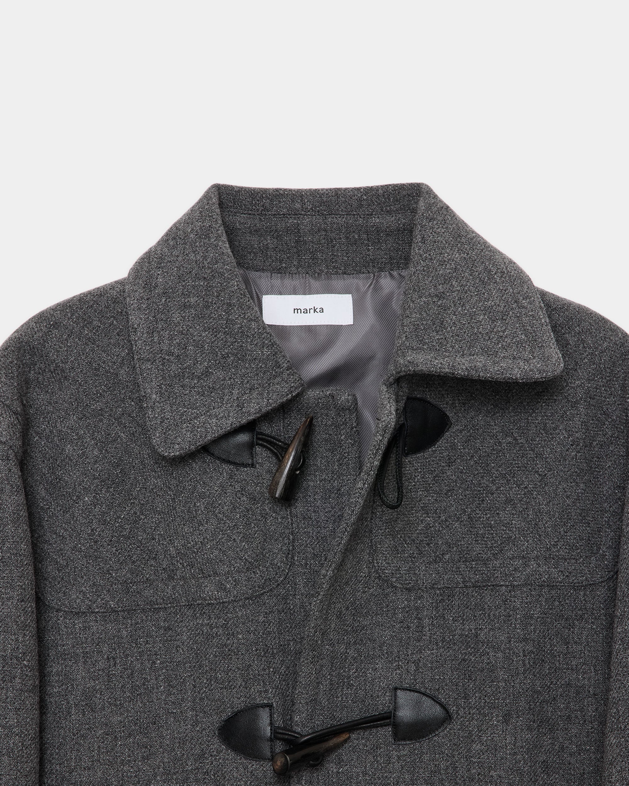【PARKING別注】 ウールヴィンテージダブルクロス / ダッフルコート, Top Gray