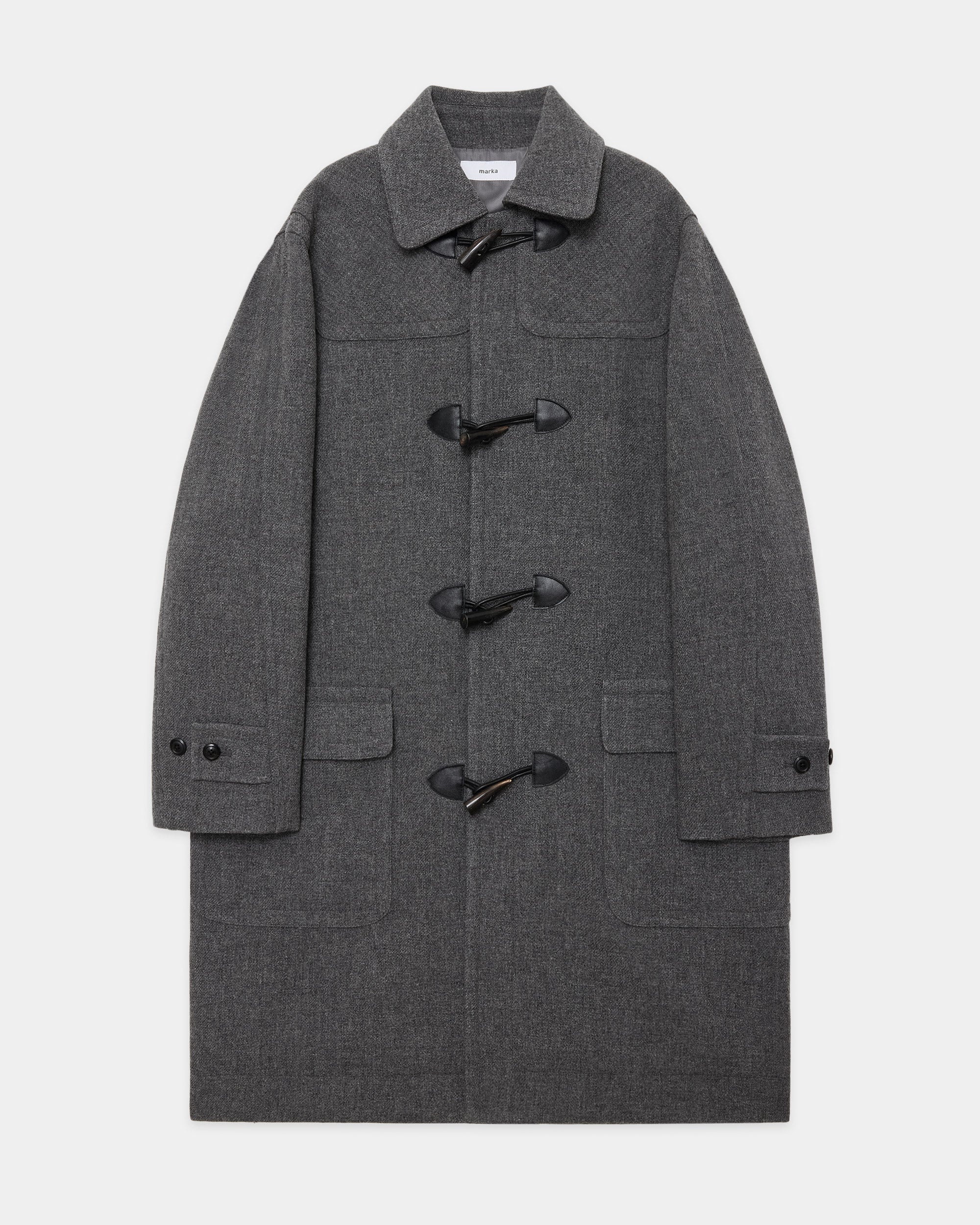【PARKING別注】 ウールヴィンテージダブルクロス / ダッフルコート, Top Gray