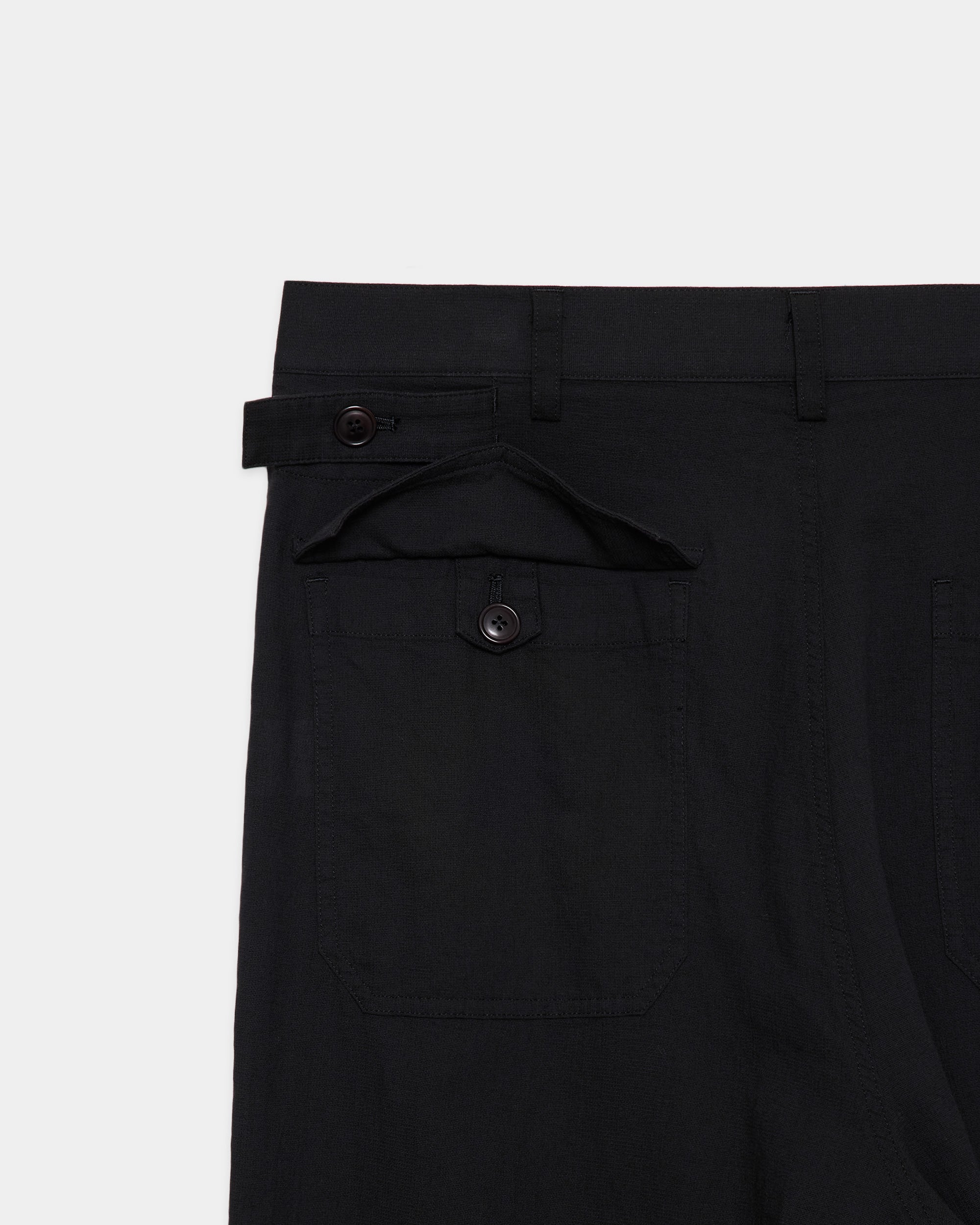 オーガニックコットン強撚ドビークロス / U.S.エアフォースベイカーパンツ, Black