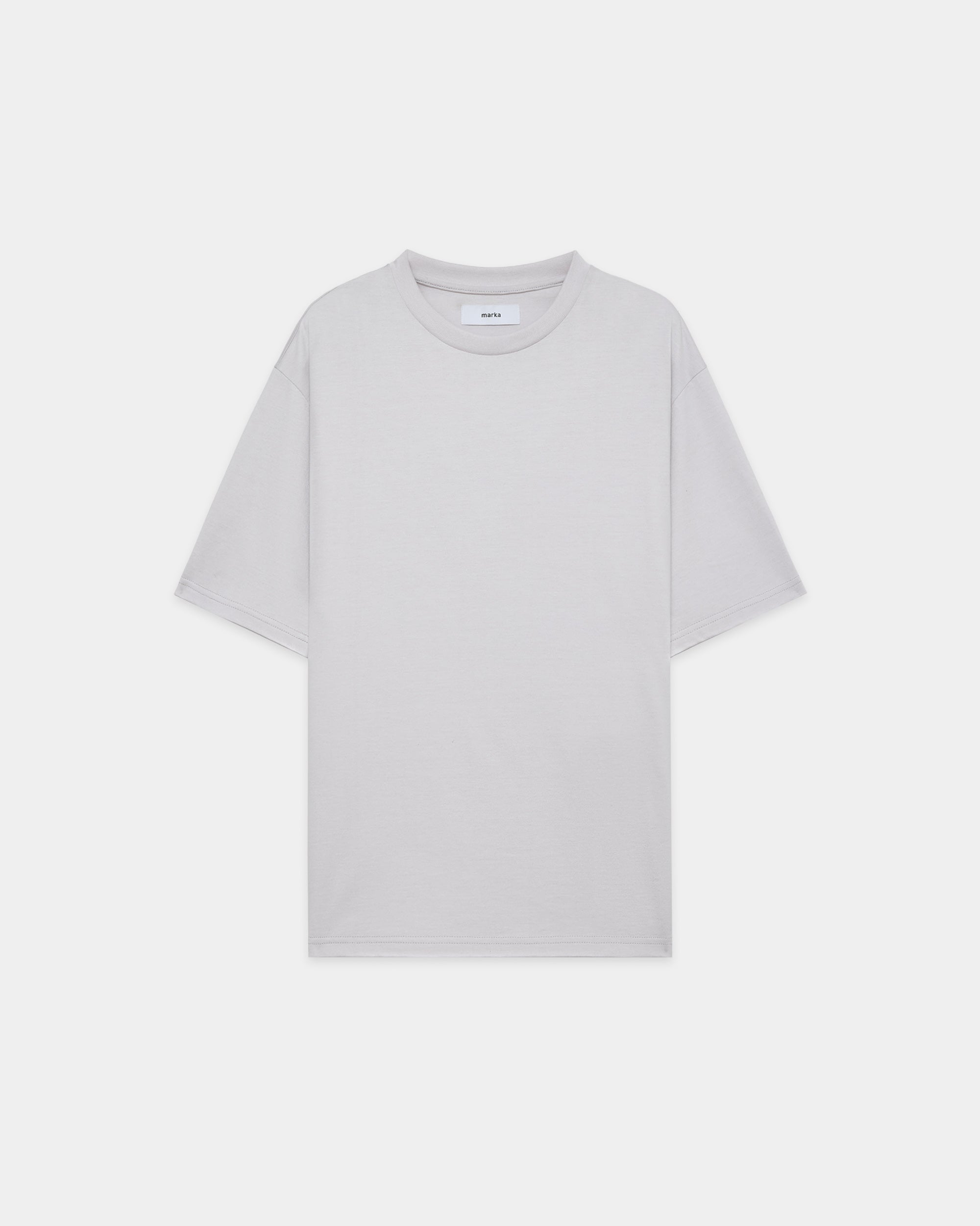 オーガニックコットン40/2天竺 / クルーネックS/S Tee, Light Gray