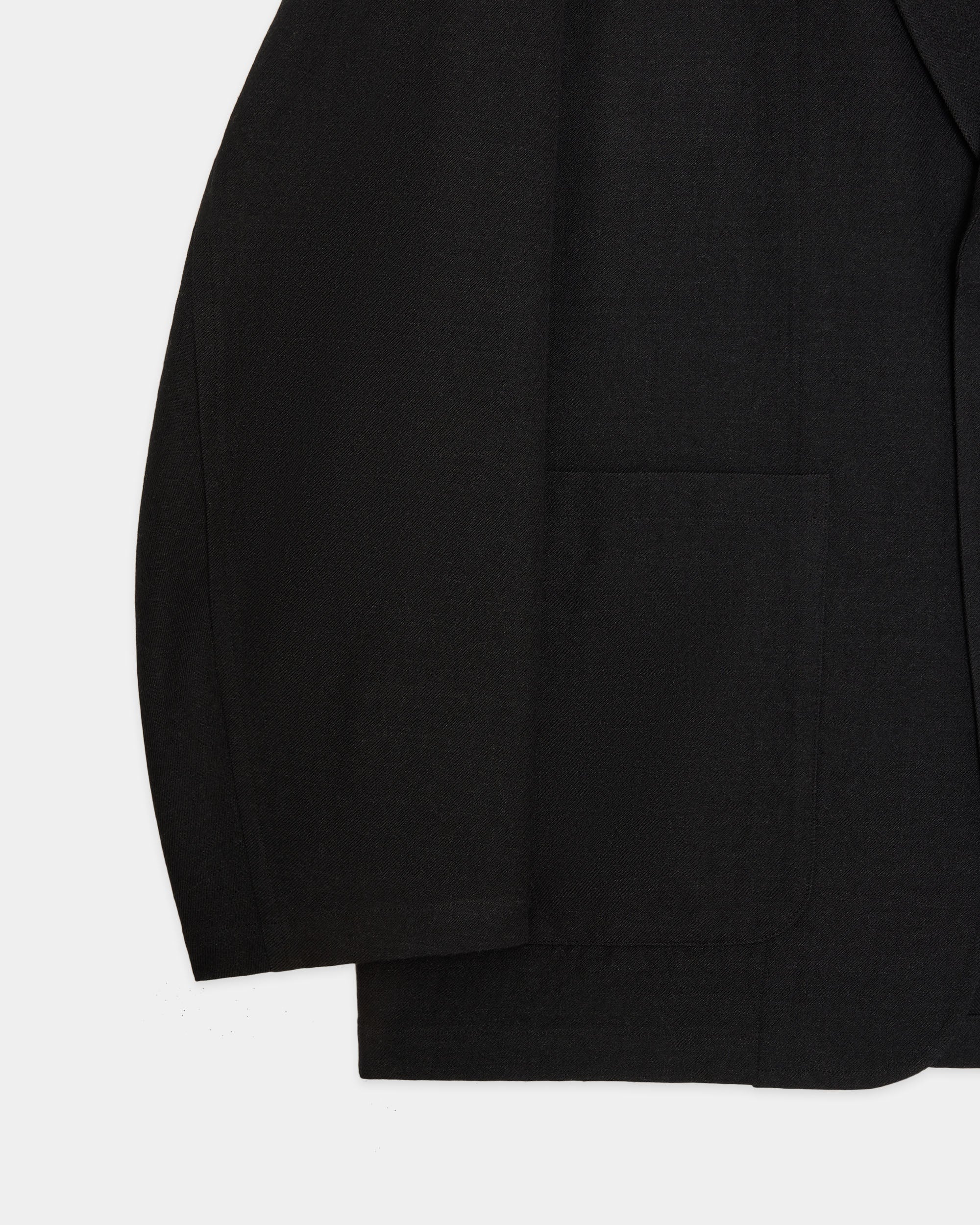 ウールサージワッシャータンブラー / ストロールアラウンドジャケット, Chambray Black