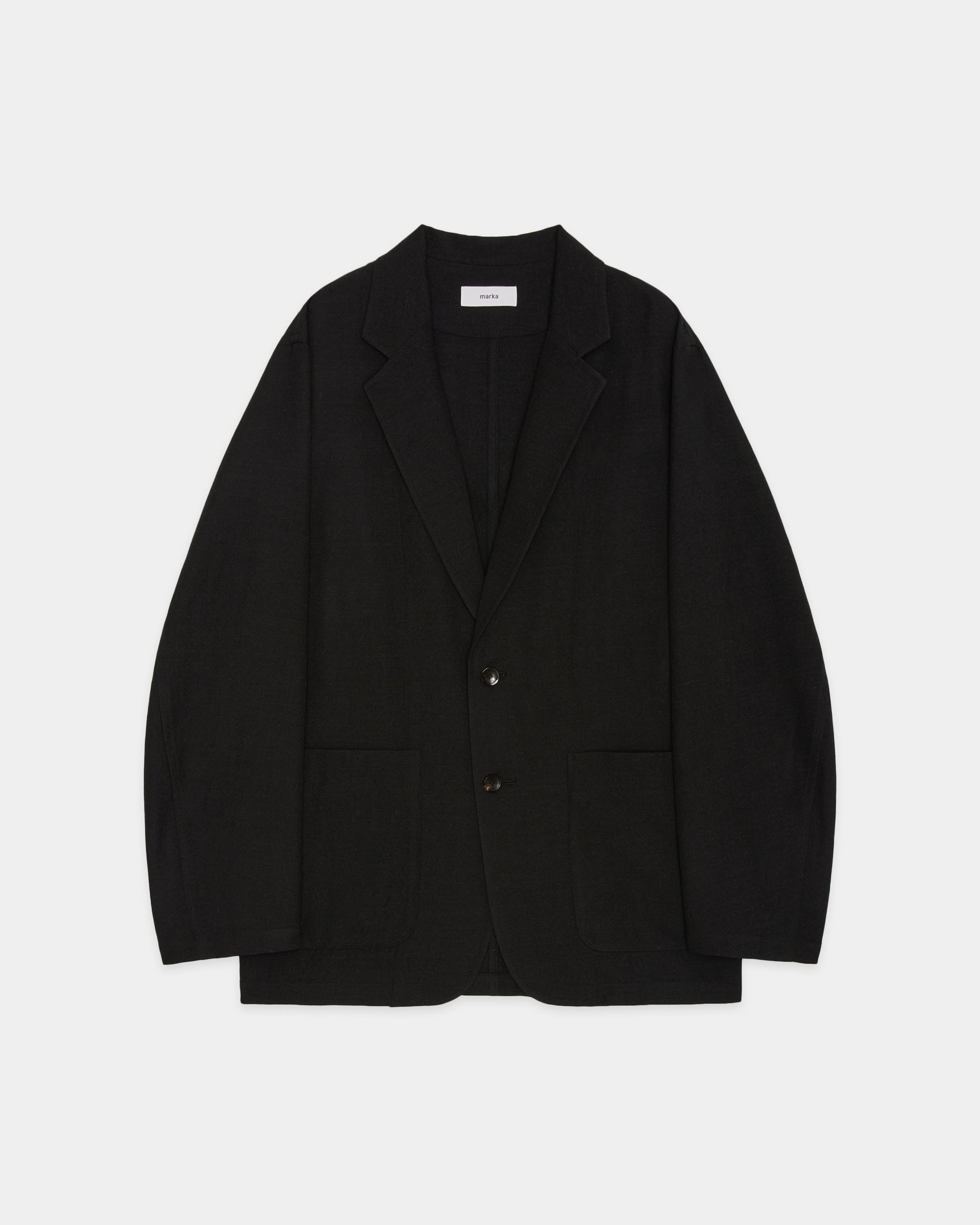 ウールサージワッシャータンブラー / ストロールアラウンドジャケット, Chambray Black