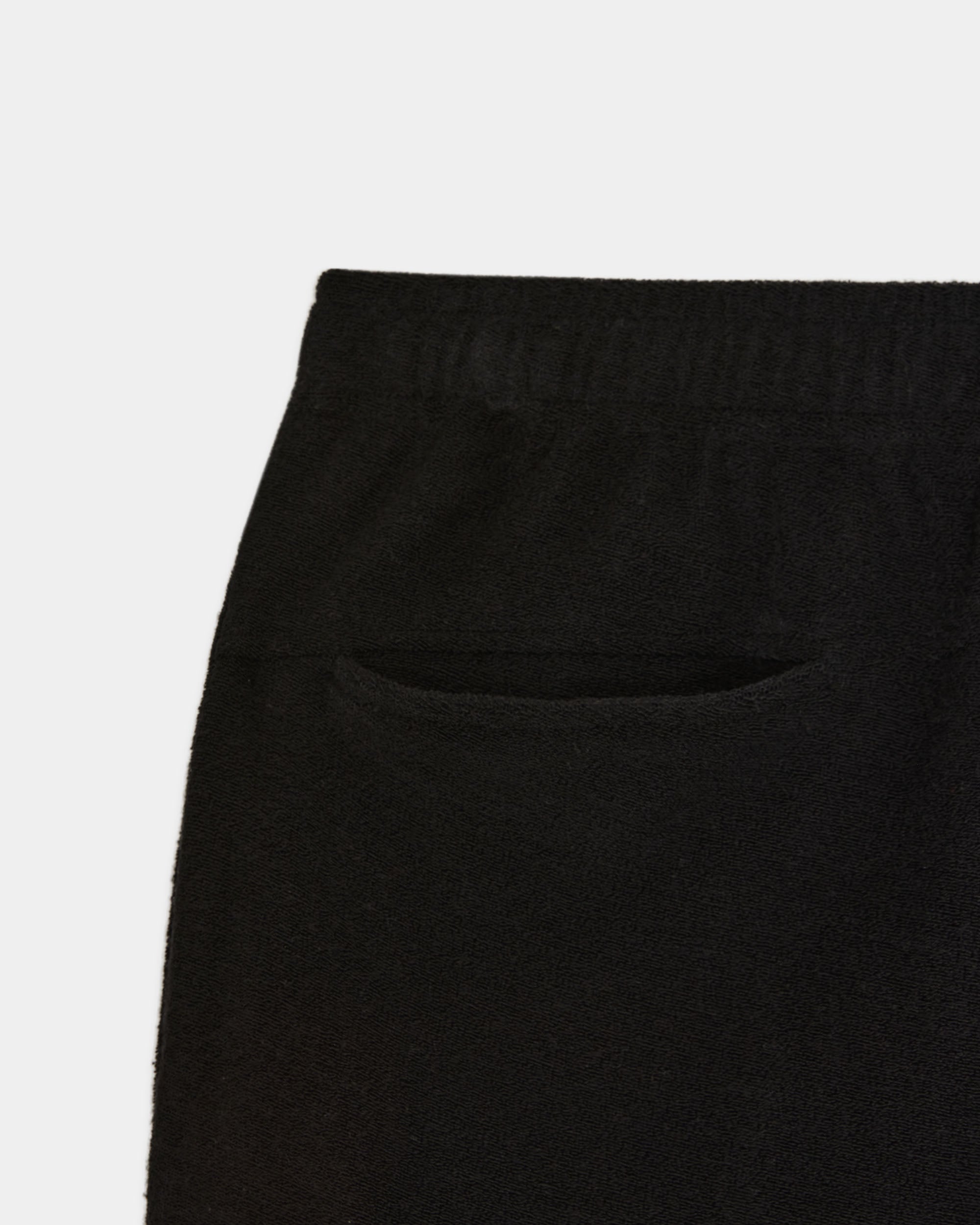 スーパー140 2/60ウールパイル / タックドニートレーニングパンツ, Black