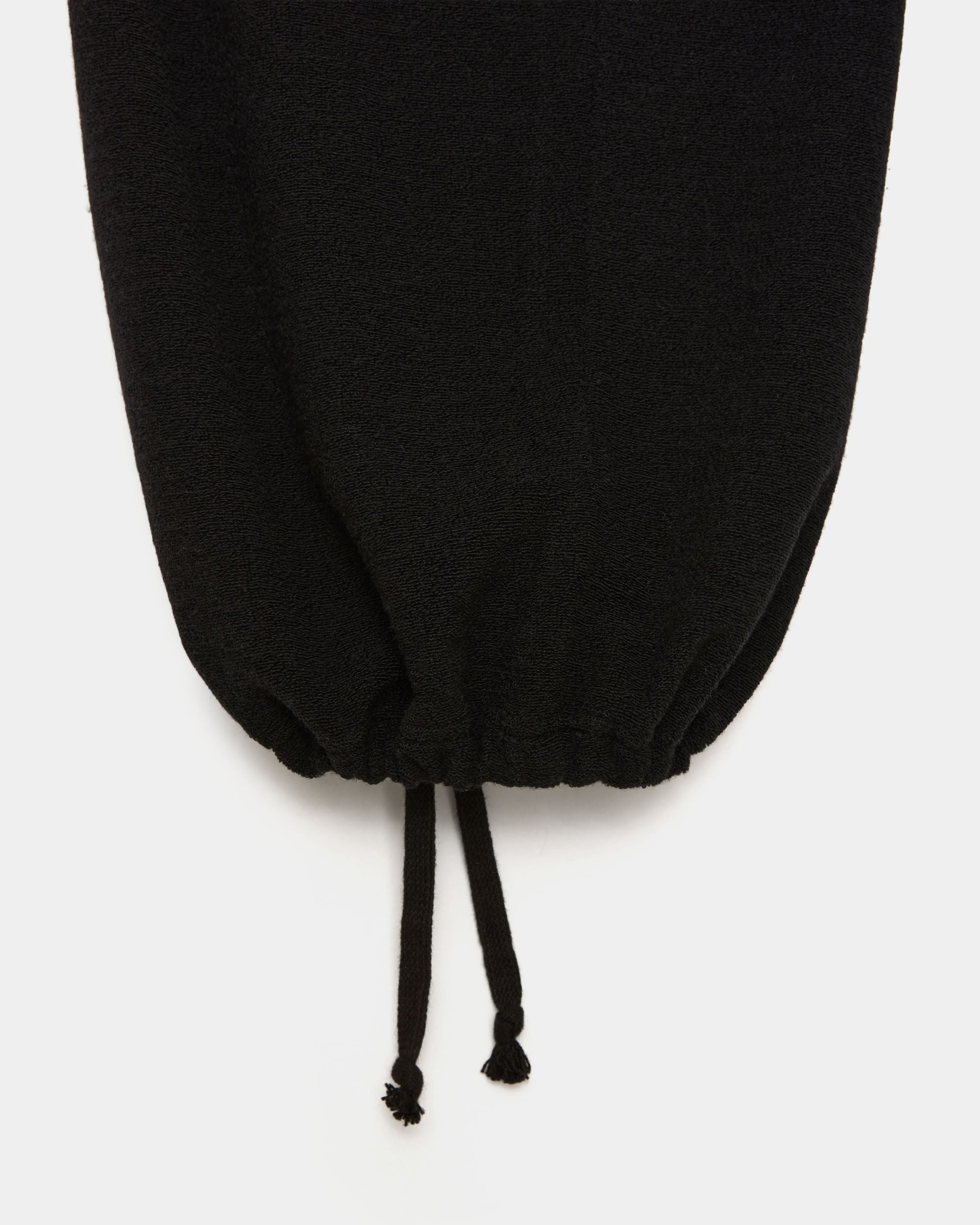 スーパー140 2/60ウールパイル / タックドニートレーニングパンツ, Black