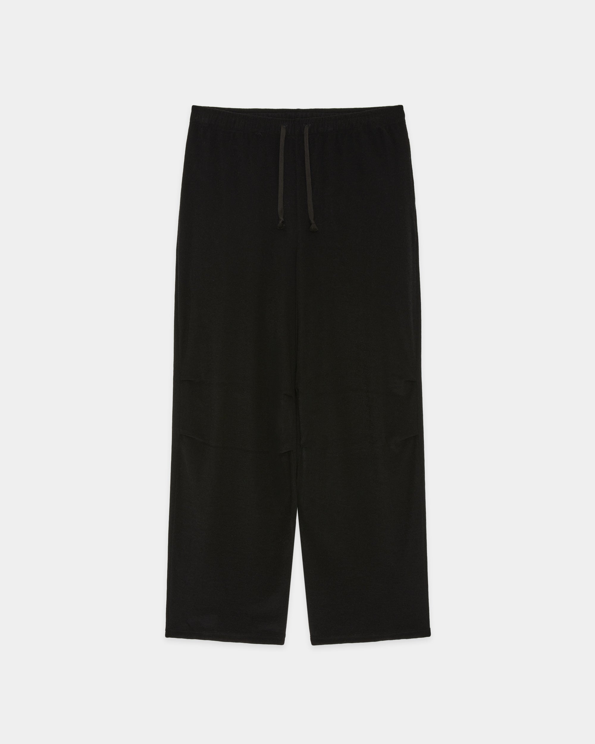 スーパー140 2/60ウールパイル / タックドニートレーニングパンツ, Black