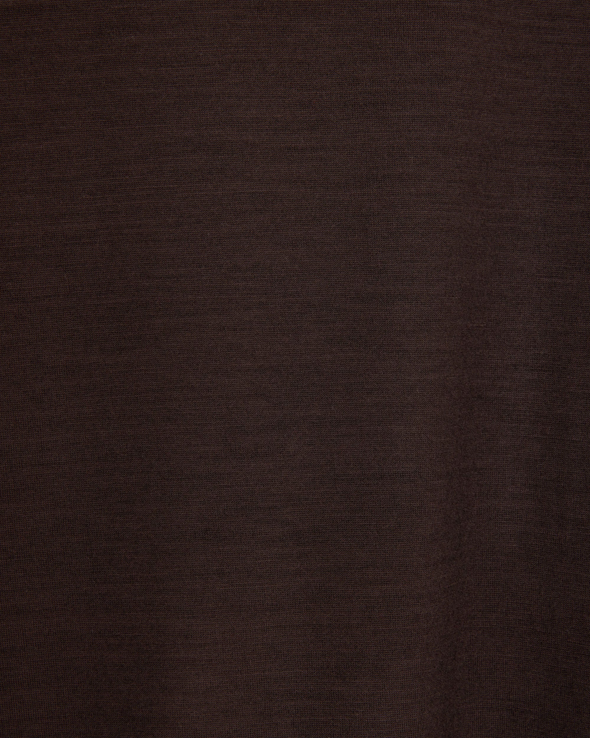 スーパー100s ウォッシャブルウール天竺 / ハーフジップスタンド, Dark Brown