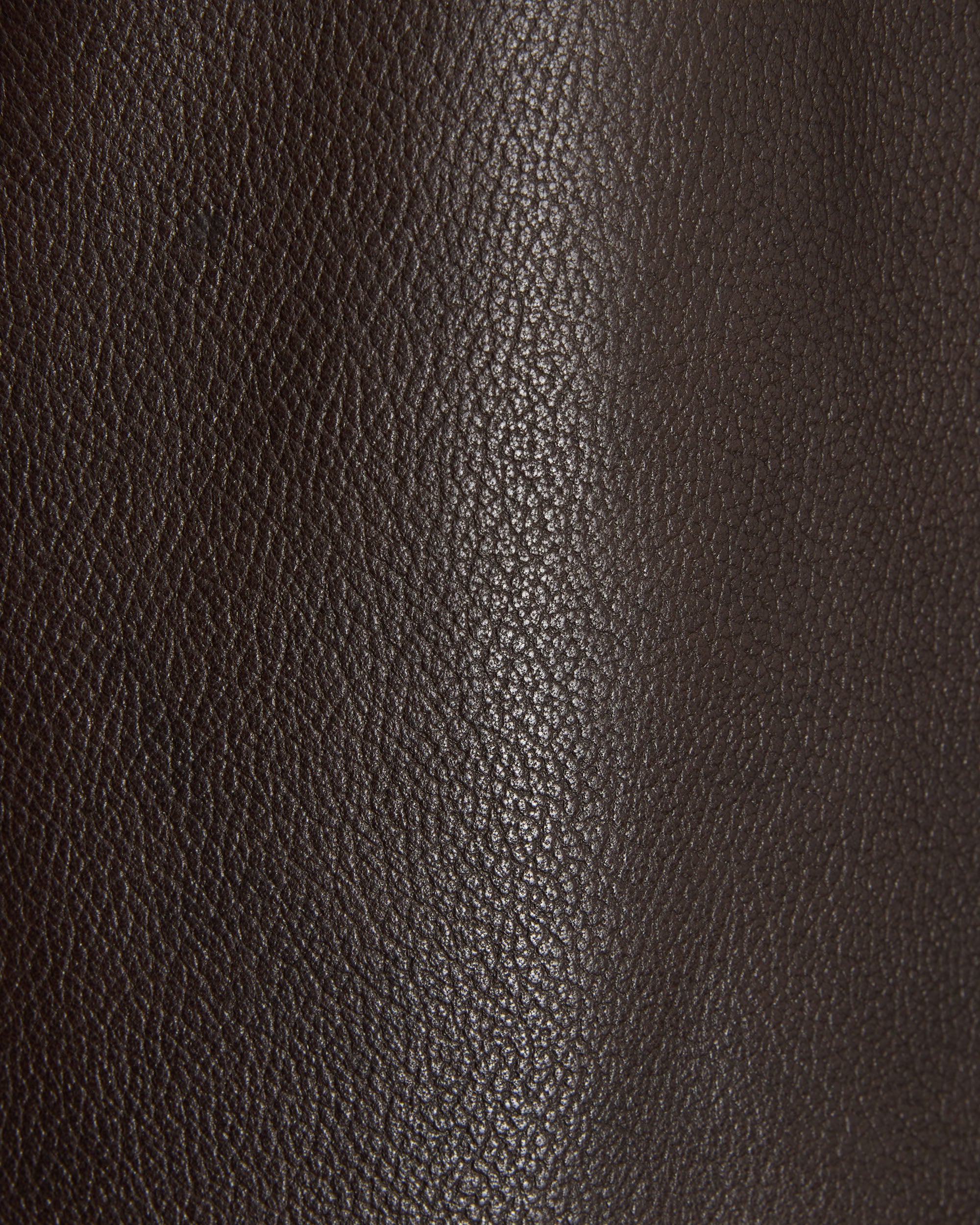 Pebbled Sheepskin / Leather Zip Car Coat, Brown