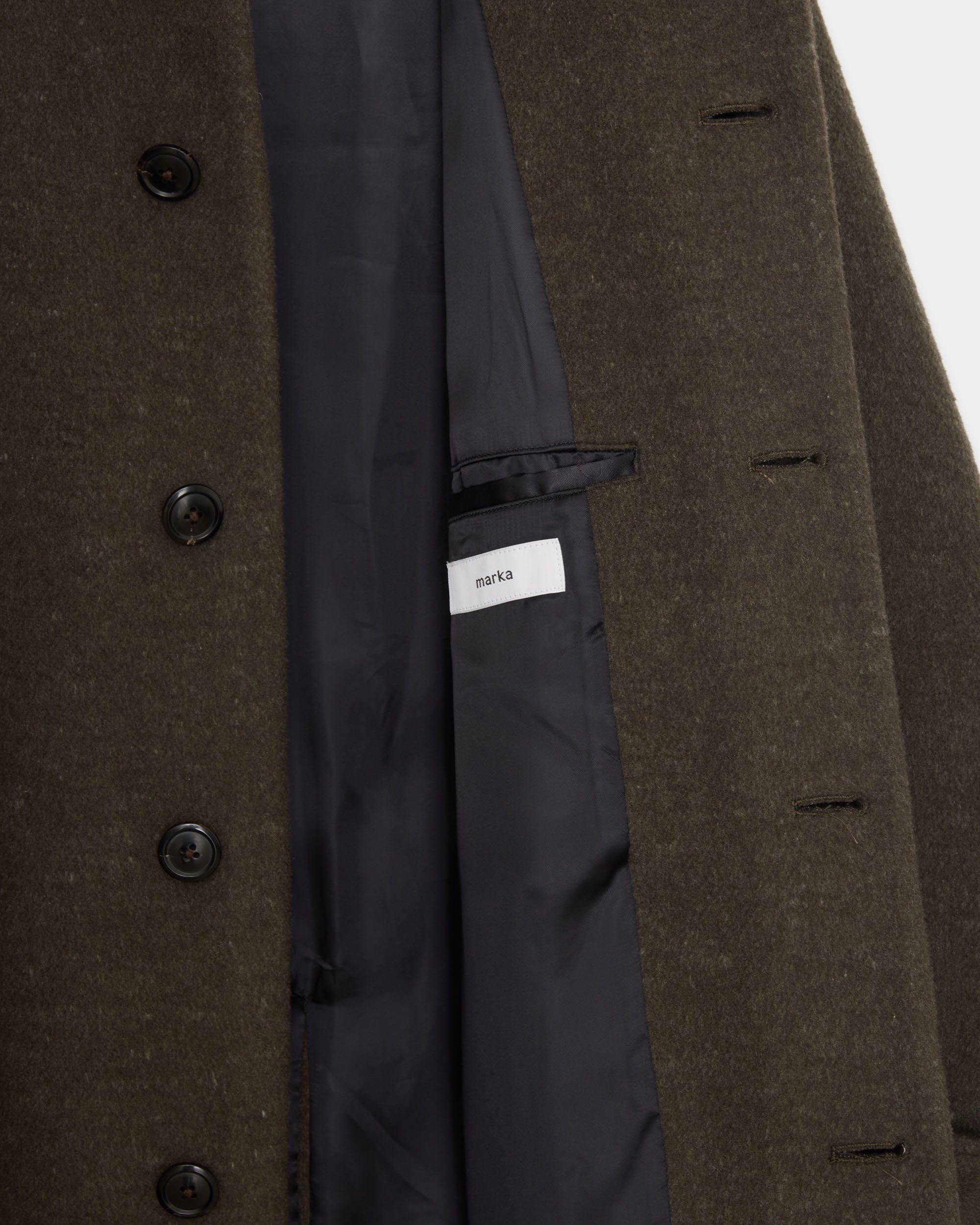 Wool Silk Double Cloth / Track Jacket, Top Olive