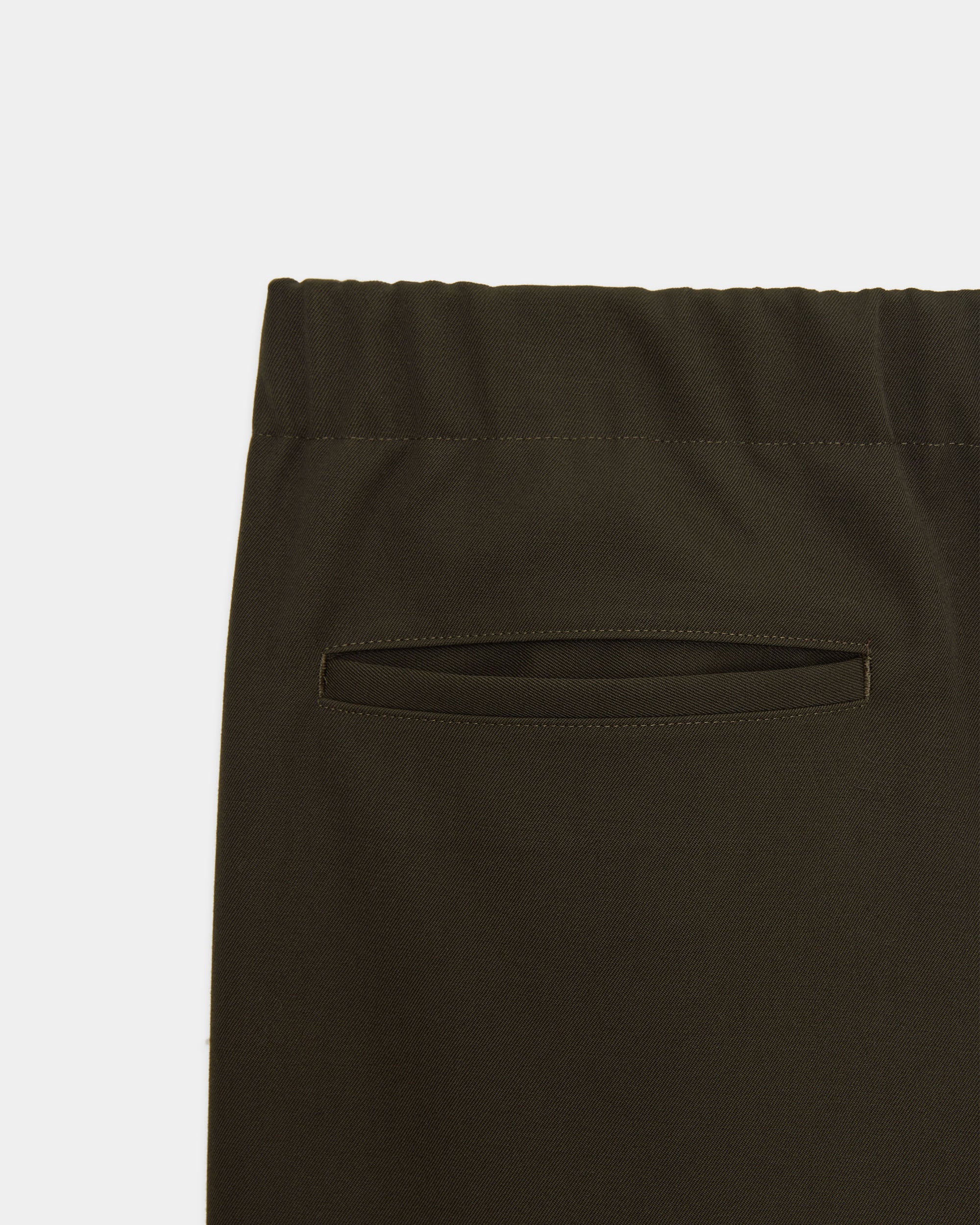 ウールギャバワッシャータンブラー / ワイドシリンダーフィットイージーパンツ, Dark Olive