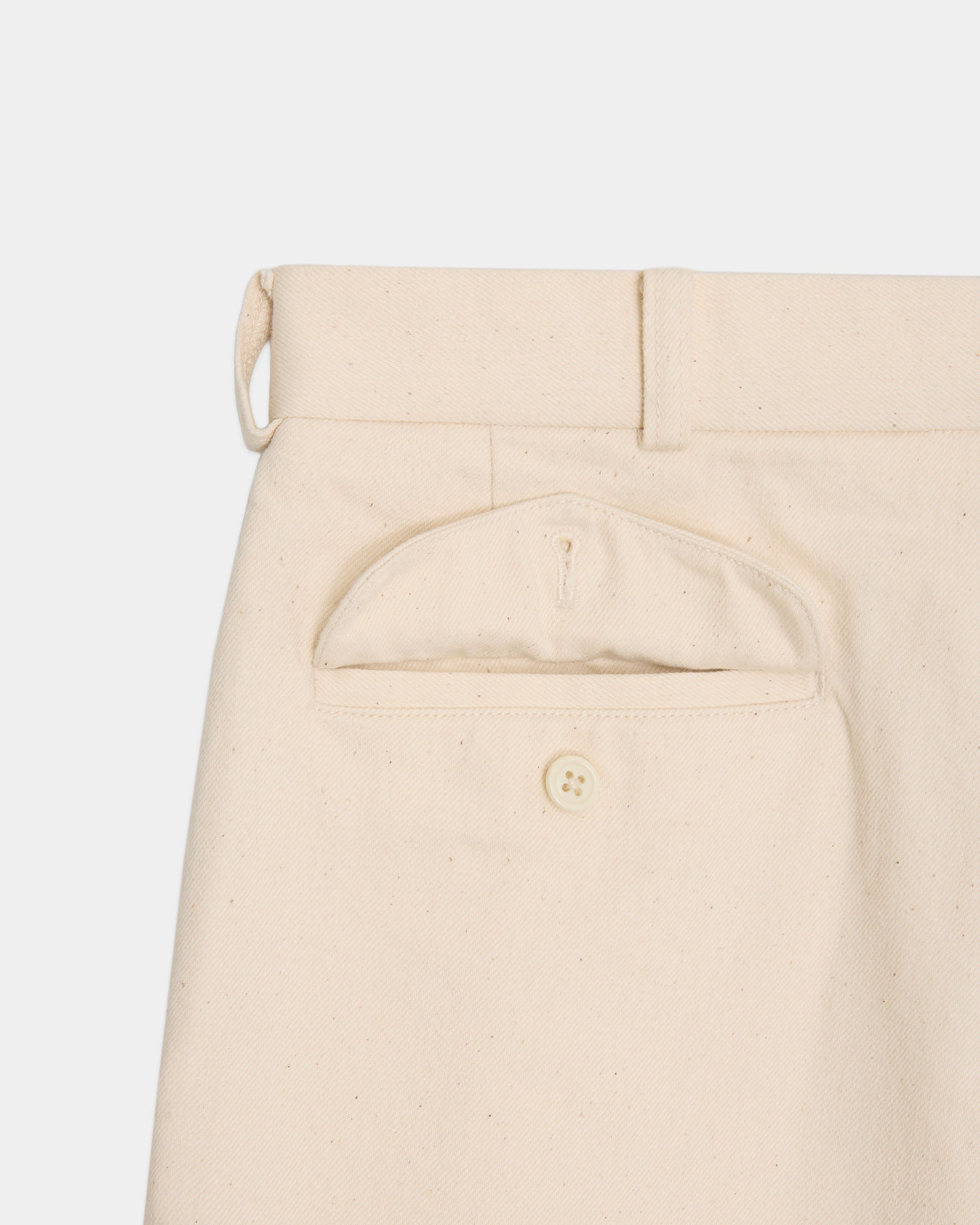 オーガニックコットン 12oz デニム / USMCスラックス, Ecru